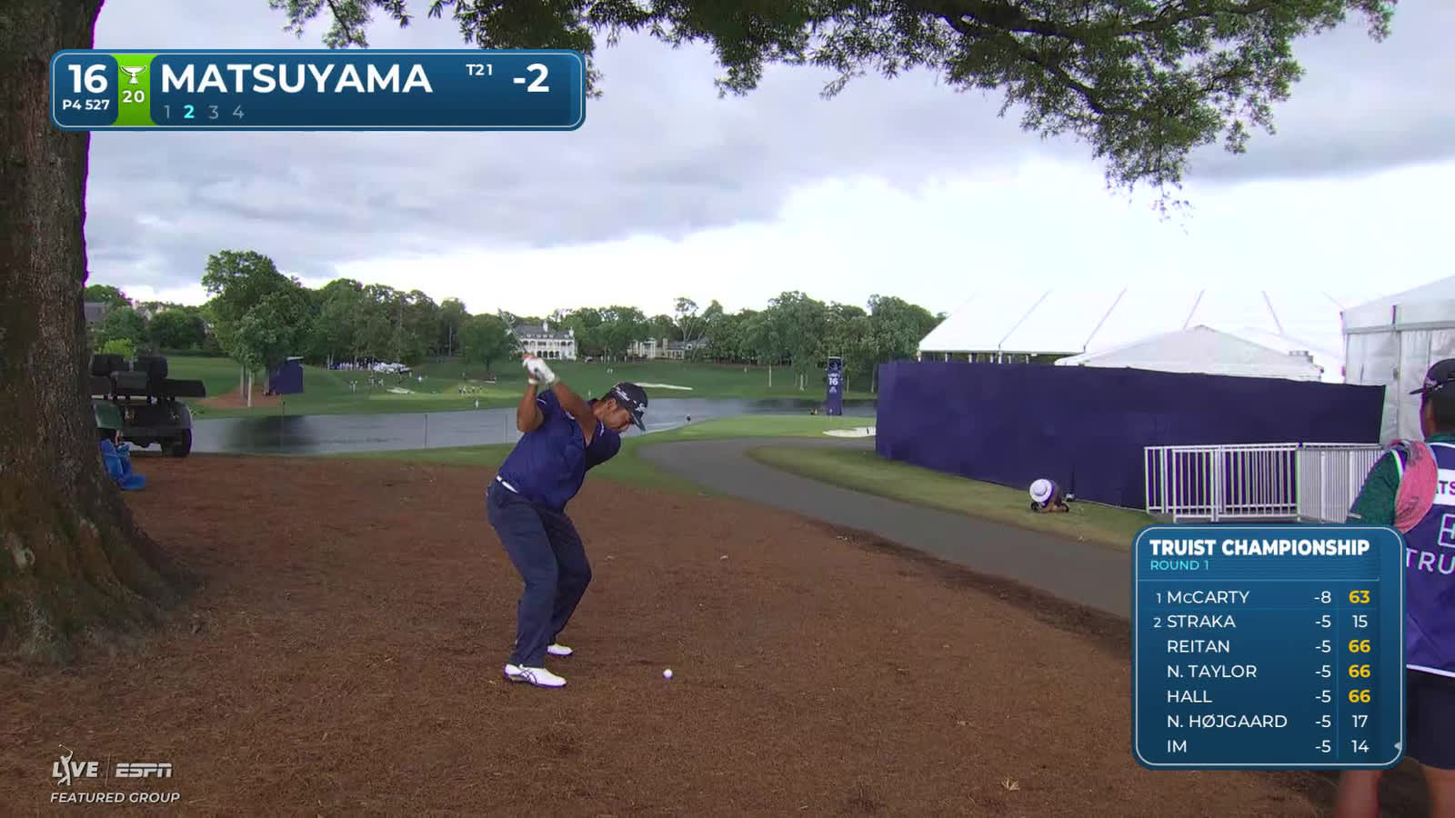 Hideki Matsuyama | Round 1 | 16th hole | Shot 2 | 2026 Truist Championship