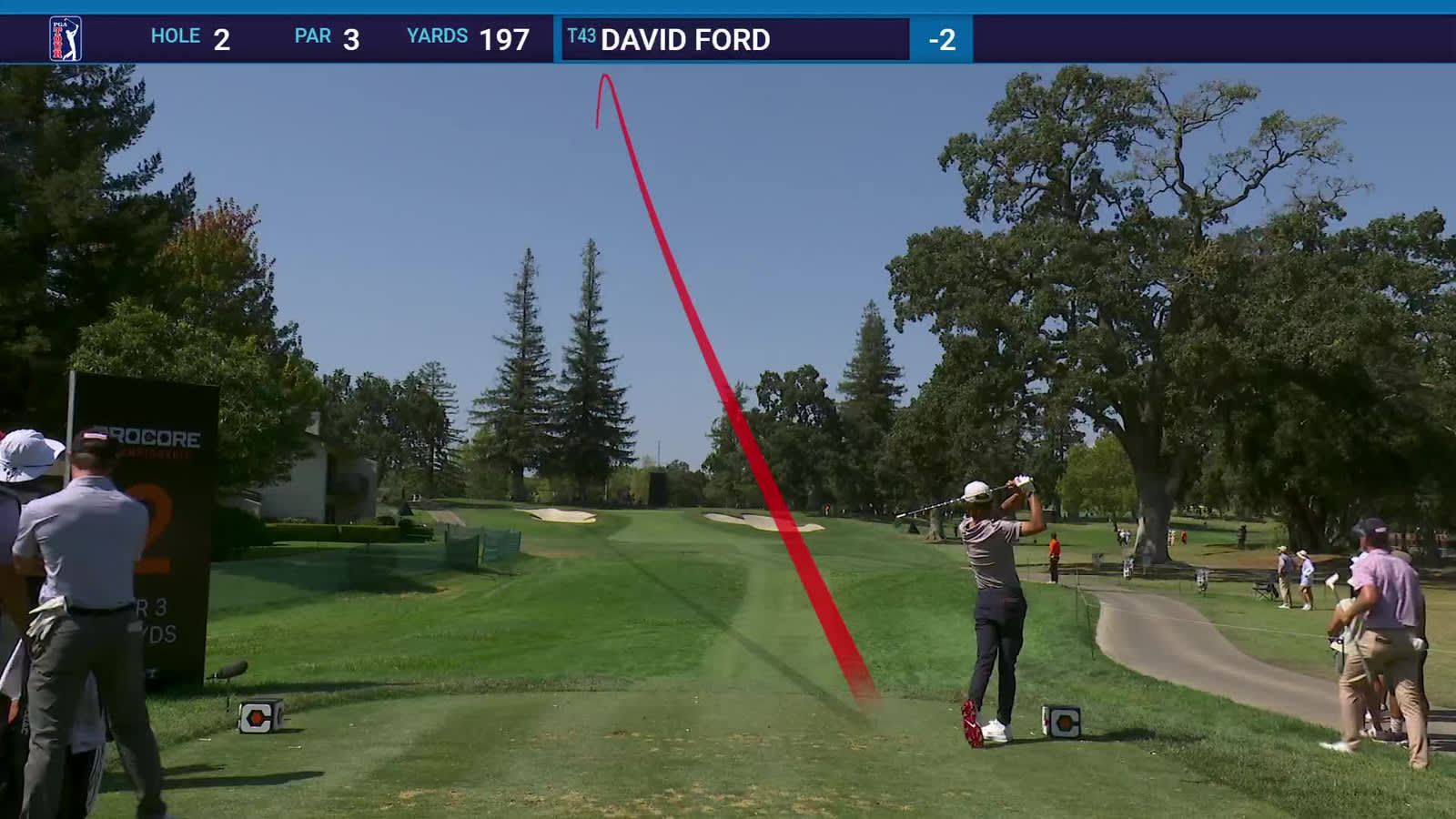 Miles Russell | Round 2 | 2nd hole | Shot 1 | 2025 Procore