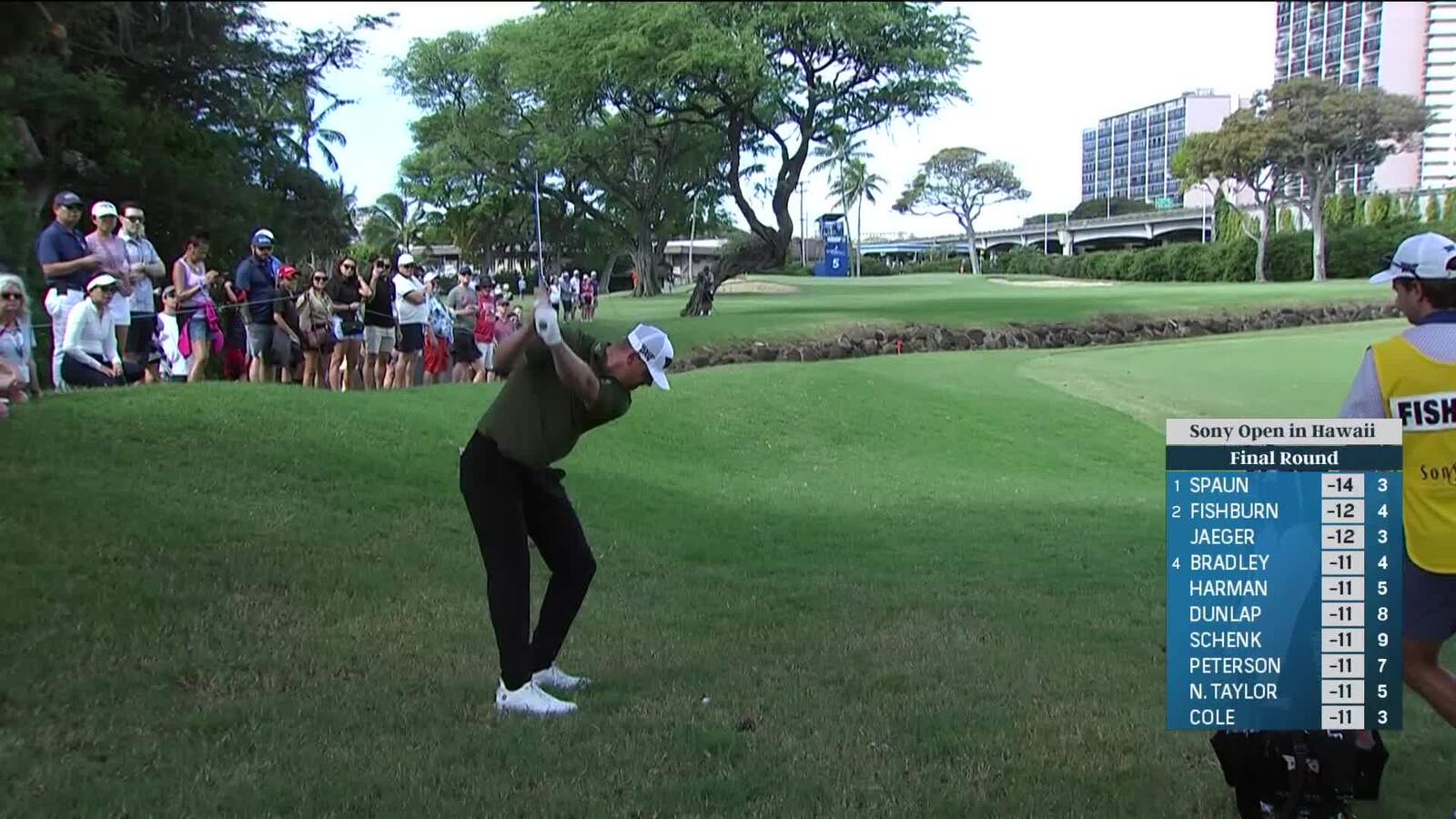 Patrick Fishburn | Round 4 | 5th hole | Shot 2 | 2025 Sony Open