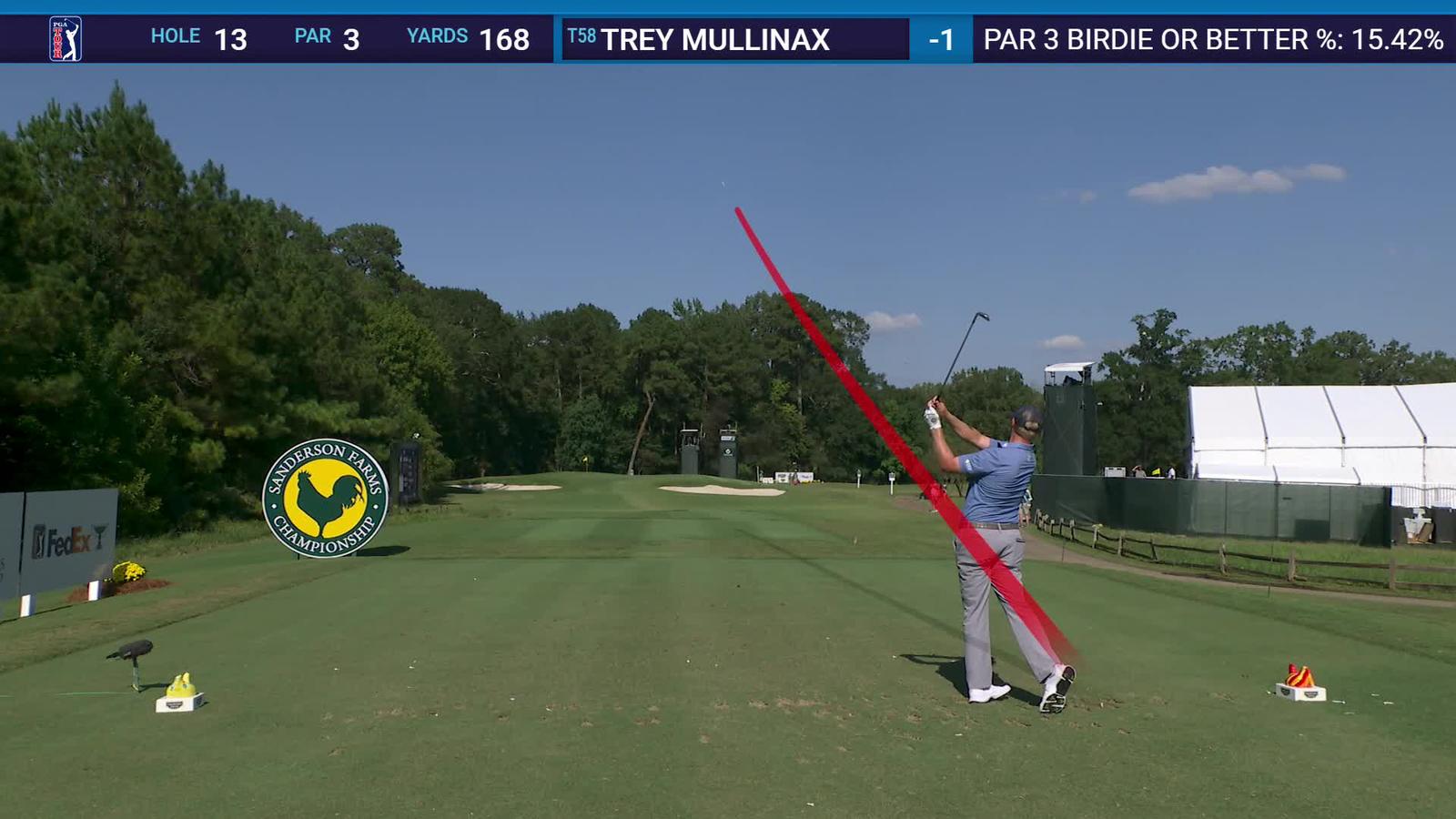 Trey Mullinax | Round 1 | 13th hole | Shot 1 | 2025 Sanderson Farms