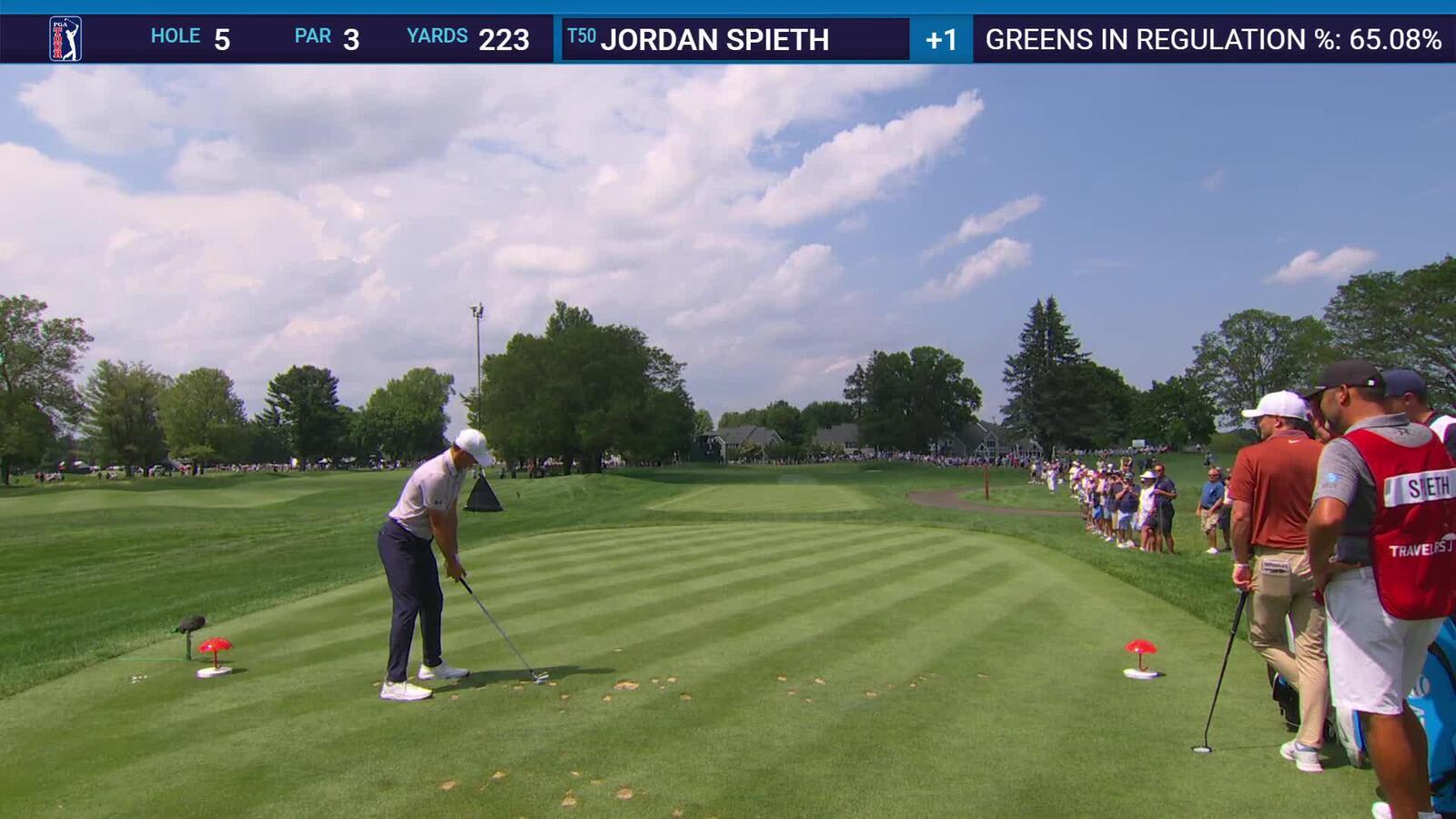 Jordan Spieth | Round 1 | 5th hole | Shot 1 | 2025 Travelers