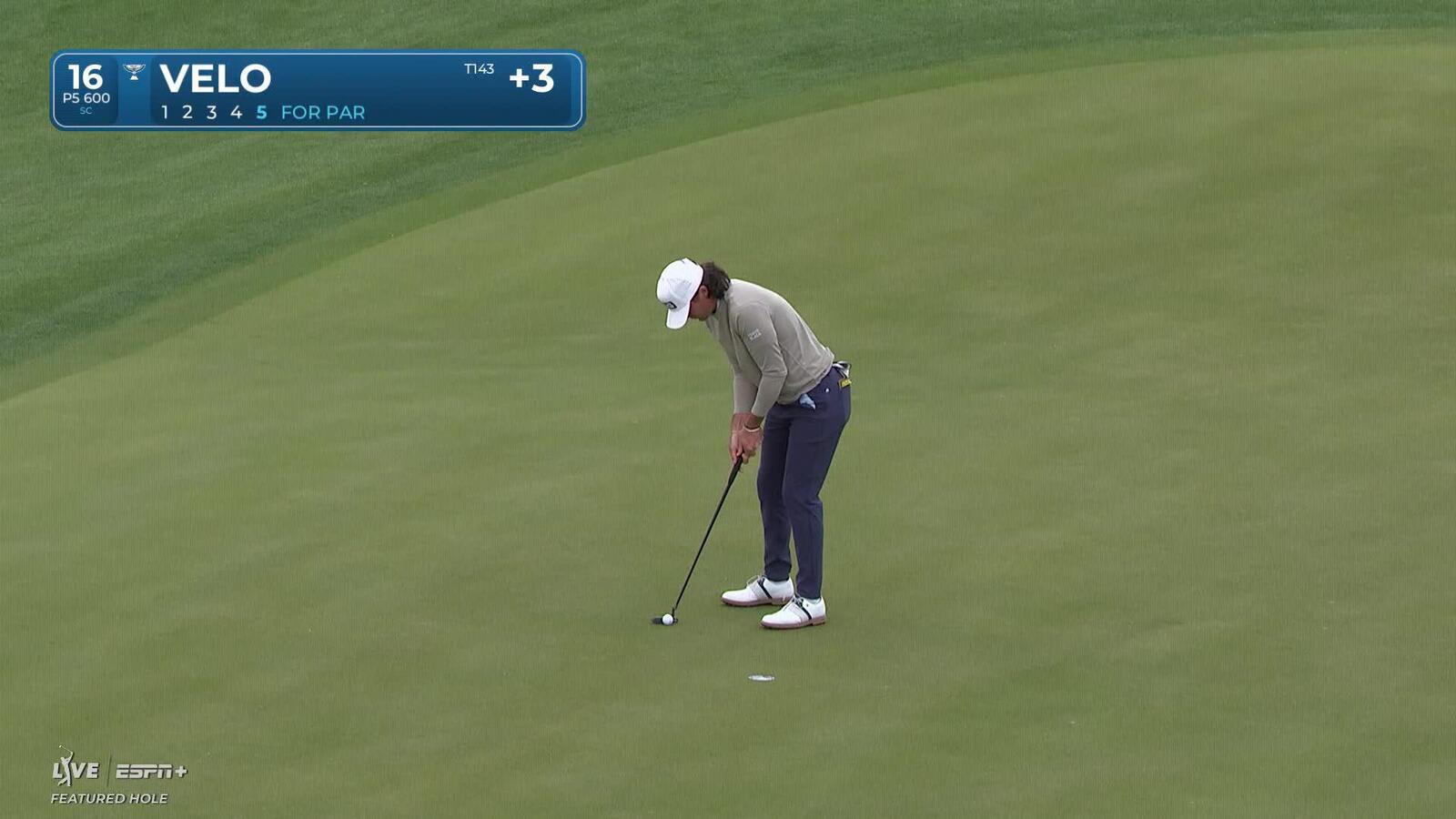 Kevin Velo | Round 1 | 16th hole | Shot 5 | 2025 The American Express