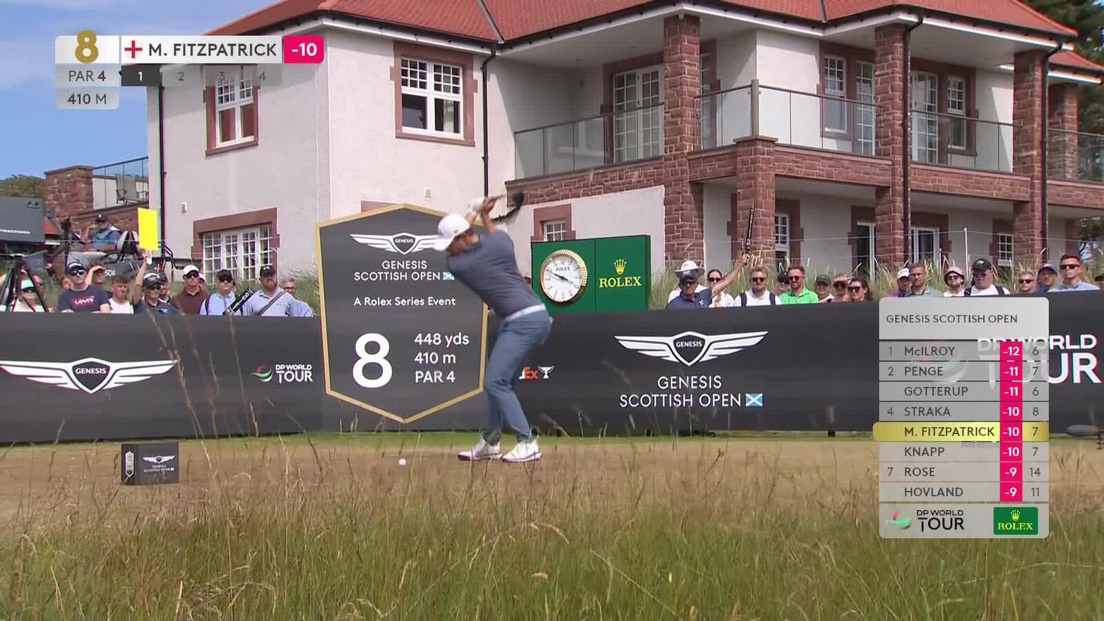 Matt Fitzpatrick | Round 4 | 8th hole | Shot 1 | 2025 Genesis Scottish Open
