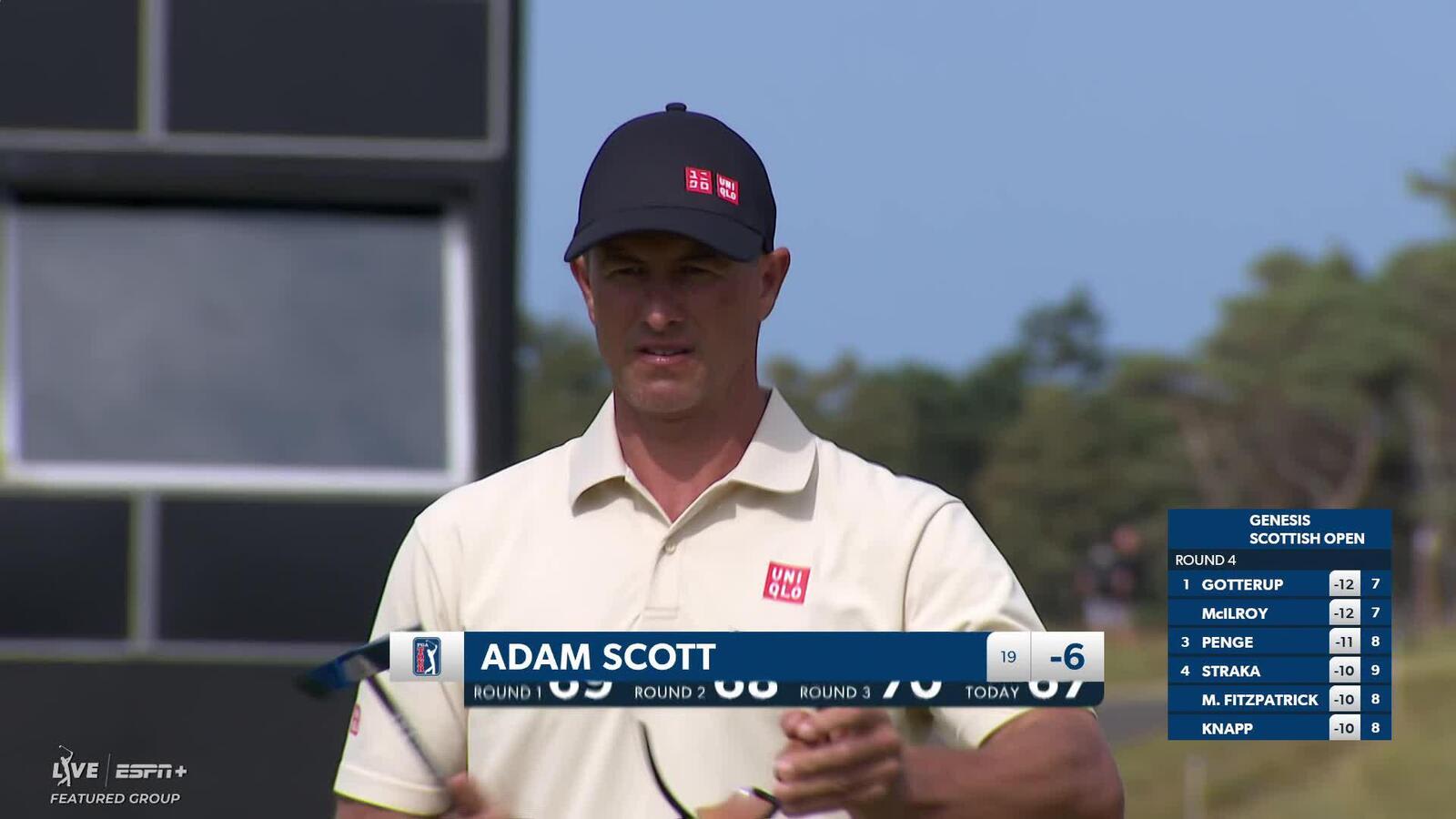 Adam Scott | Round 4 | 18th hole | Shot 4 | 2025 Genesis Scottish Open