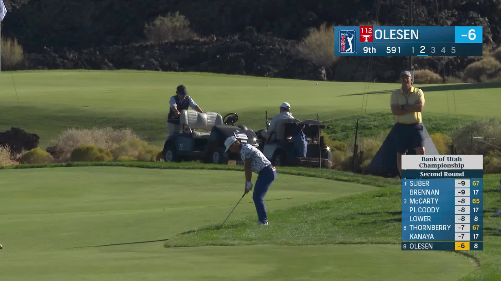Thorbjørn Olesen | Round 2 | 9th hole | Shot 2 | 2025 Bank of Utah