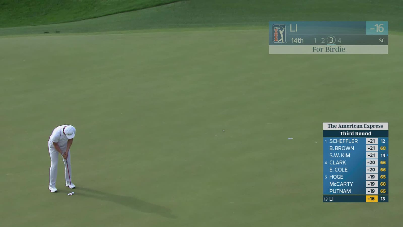 Haotong Li | Round 3 | 14th hole | Shot 3 | 2026 The American Express