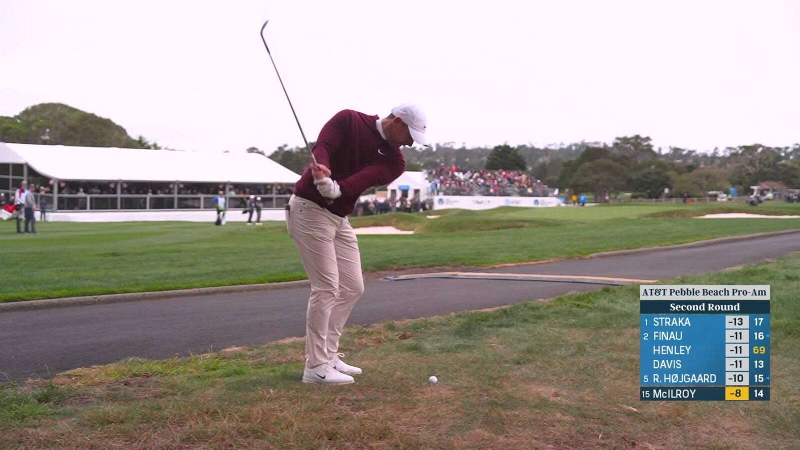 Rory McIlroy | Round 2 | 15th hole | Shot 2 | 2025 AT&T Pebble Beach