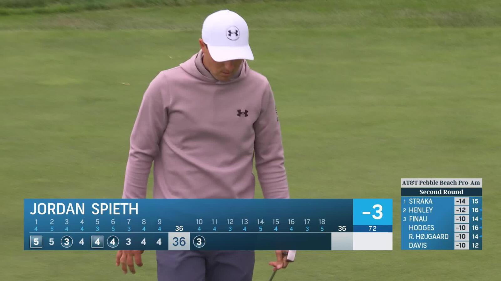 Jordan Spieth | Round 2 | 10th hole | Shot 3 | 2025 AT&T Pebble Beach
