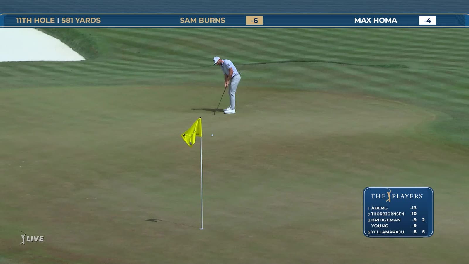 Sam Burns | Round 4 | 11th hole | Shot 5 | 2026 THE PLAYERS