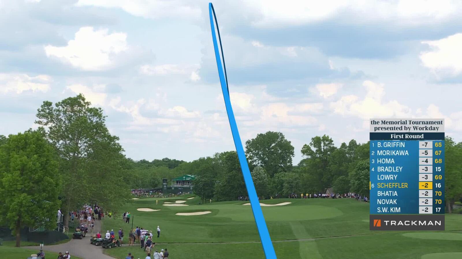 Scottie Scheffler | Round 1 | 17th hole | Shot 1 | 2025 the Memorial