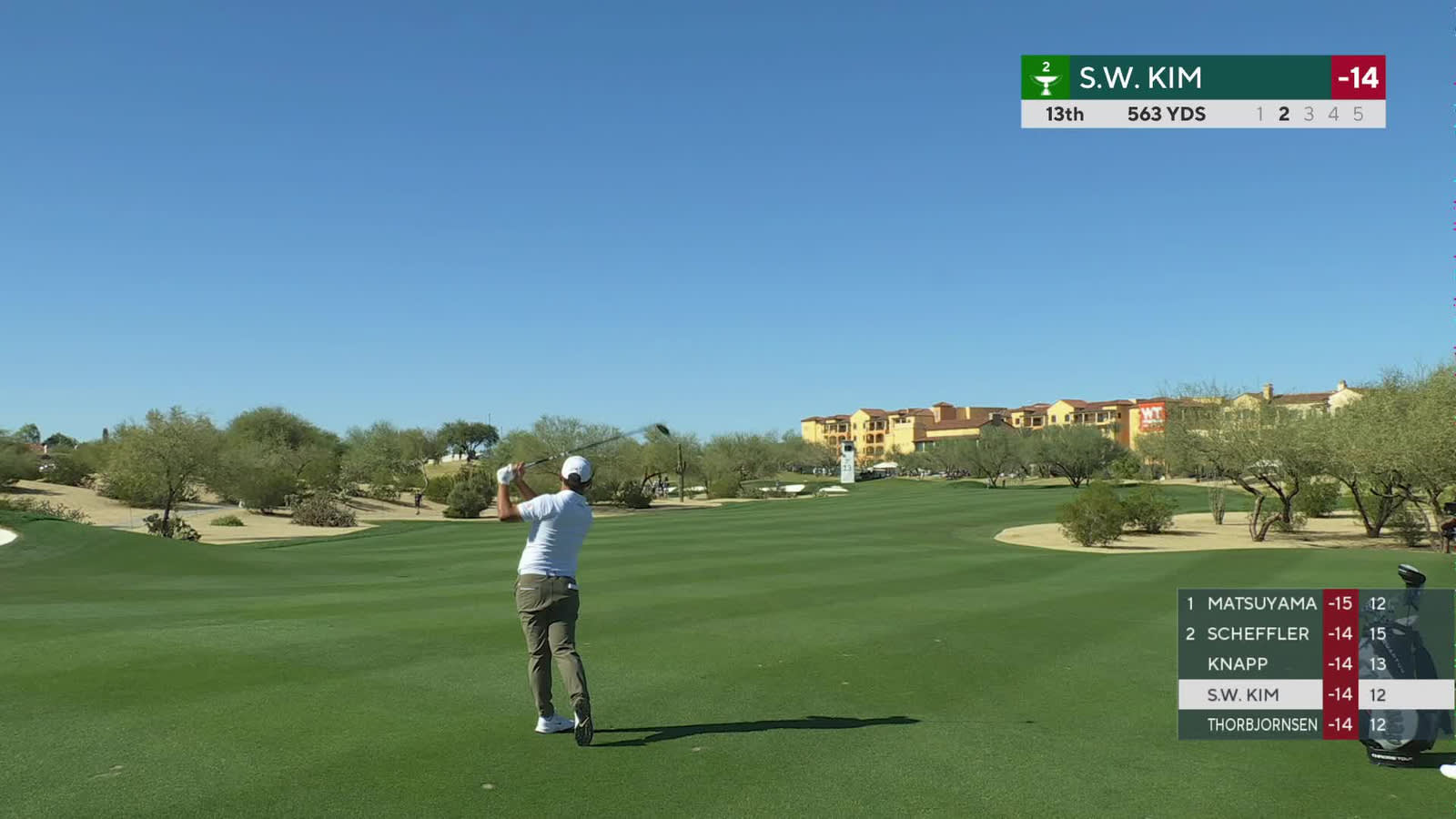 Si Woo Kim | Round 4 | 13th hole | Shot 2 | 2026 WM Phoenix Open