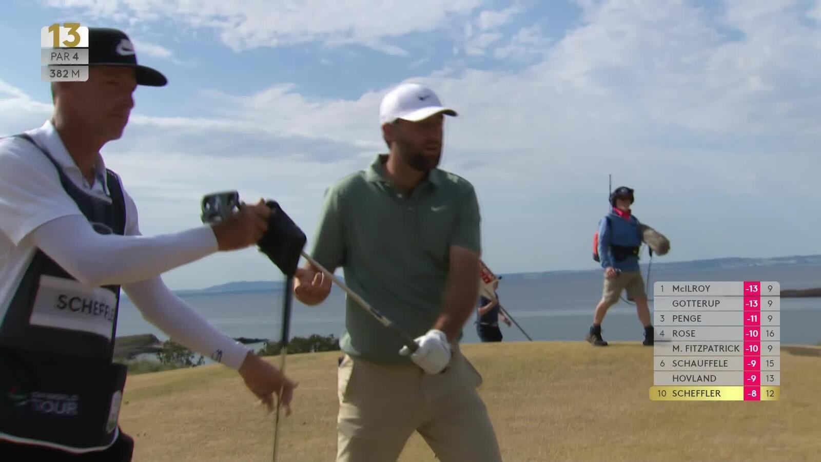 Scottie Scheffler | Round 4 | 13th hole | Shot 2 | 2025 Genesis Scottish Open