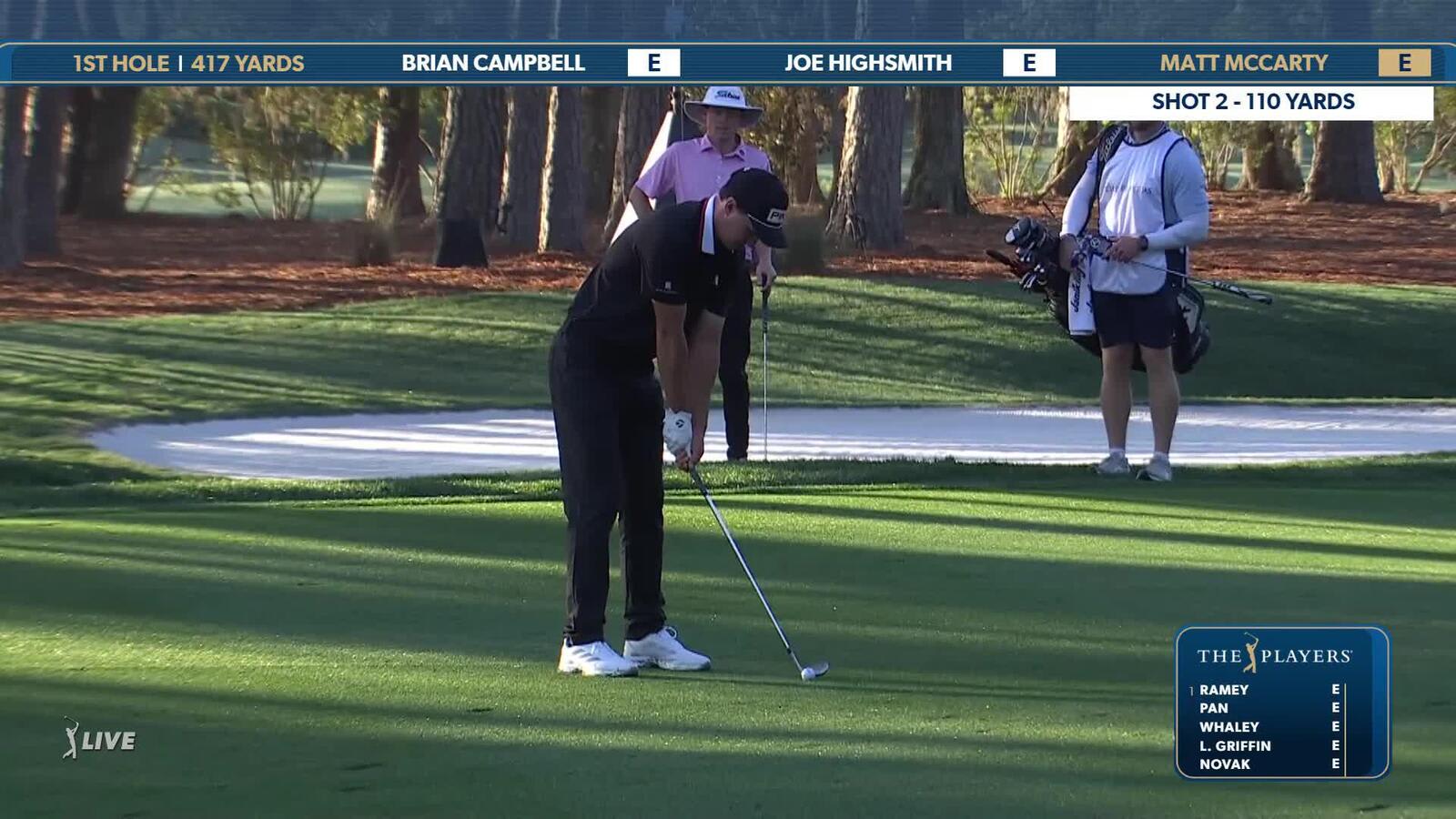 Matt McCarty | Round 1 | 1st hole | Shot 2 | 2025 THE PLAYERS