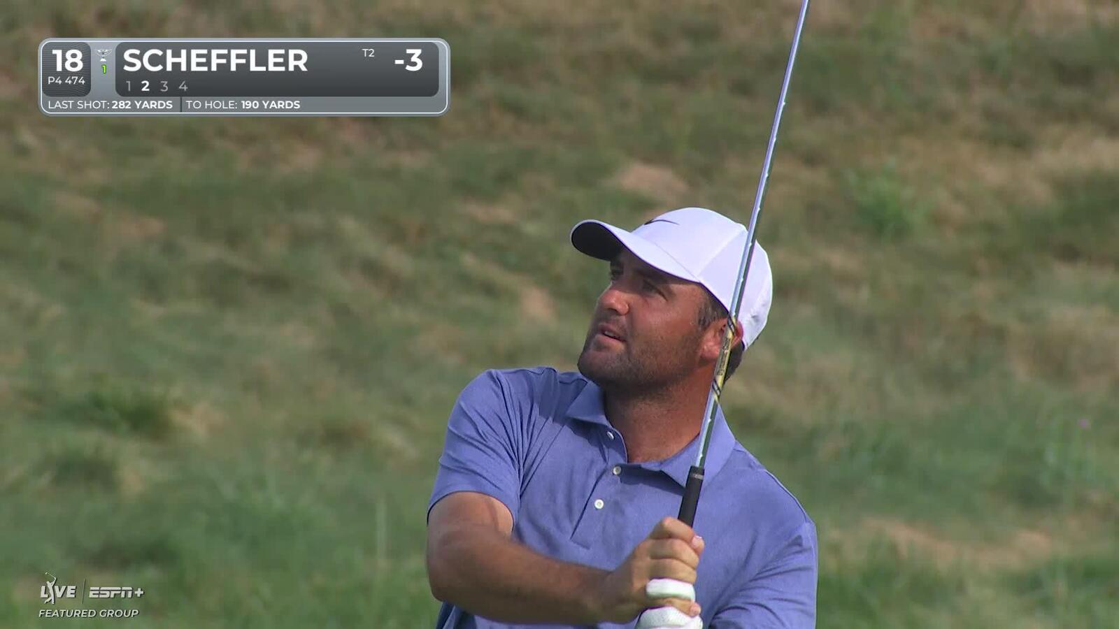Scottie Scheffler | Round 1 | 18th hole | Shot 2 | 2025 BMW Championship