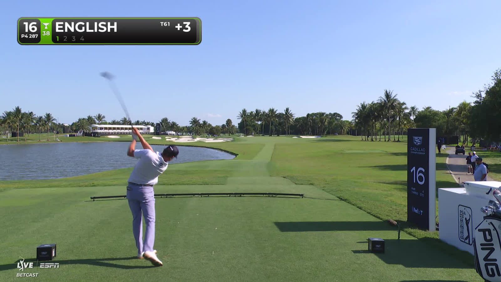 Harris English | Round 2 | 16th hole | Shot 1 | 2026 Cadillac
