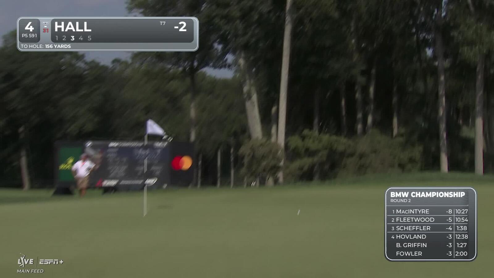 Harry Hall | Round 2 | 4th hole | Shot 3 | 2025 BMW Championship