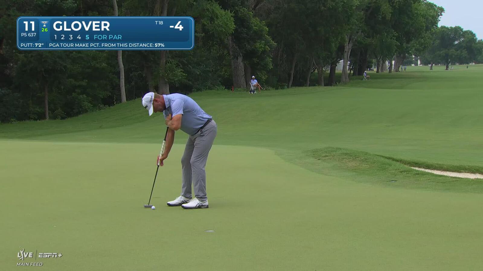 Lucas Glover | Round 3 | 11th hole | Shot 5 | 2025 Charles Schwab