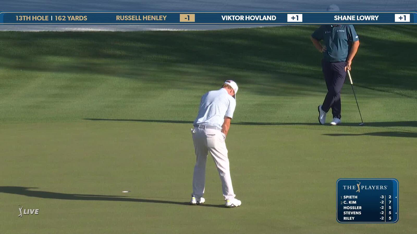 Russell Henley | Round 1 | 13th hole | Shot 3 | 2025 THE PLAYERS