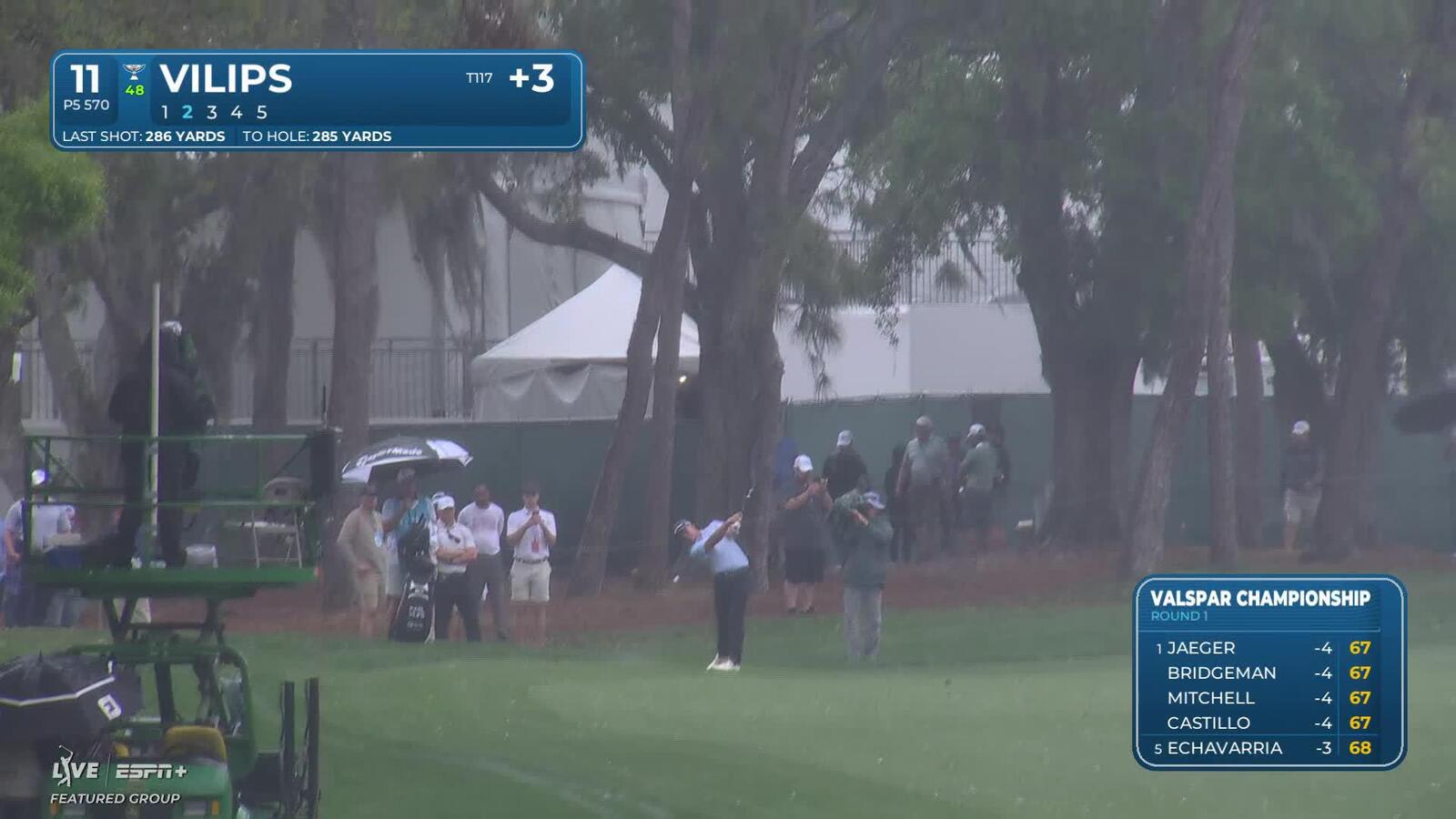 Karl Vilips | Round 1 | 11th hole | Shot 2 | 2025 Valspar