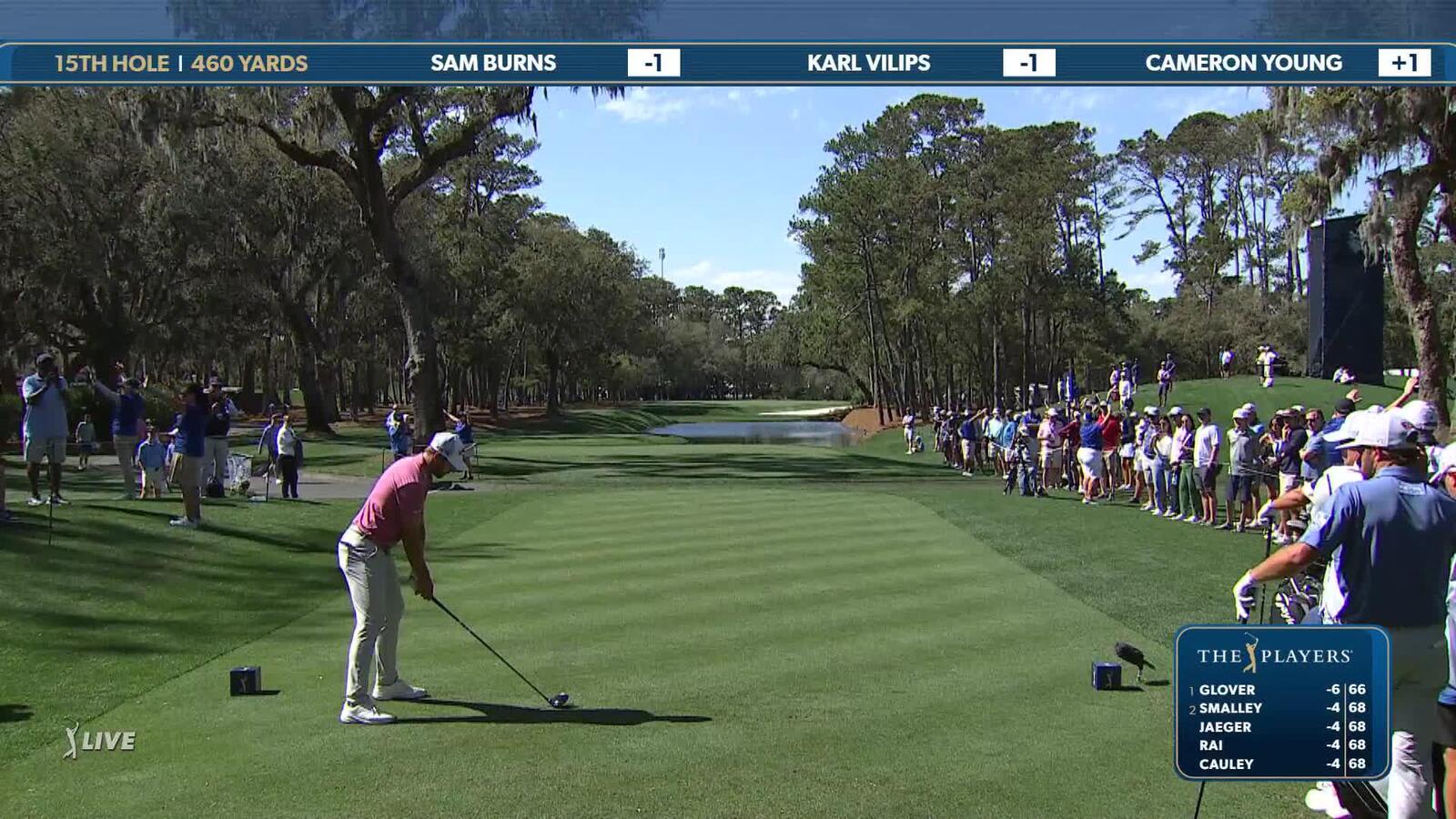 Sam Burns | Round 1 | 15th hole | Shot 1 | 2025 THE PLAYERS