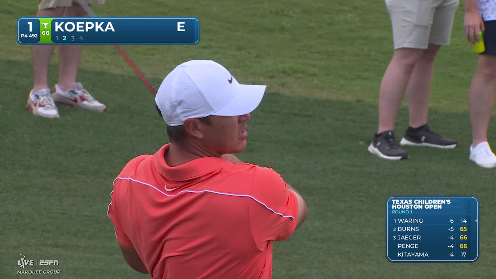Brooks Koepka | Round 1 | 1st hole | Shot 2 | -1 Houston Open