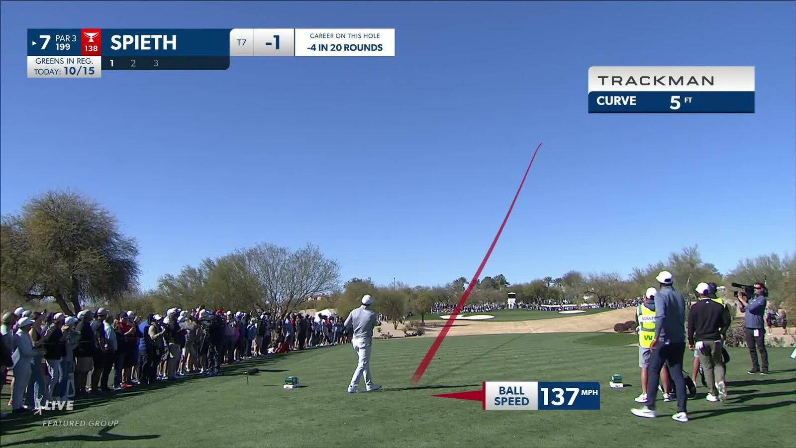 Jordan Spieth | 2023 WM Phoenix Open | Round 1 | 7th hole | Shot 1