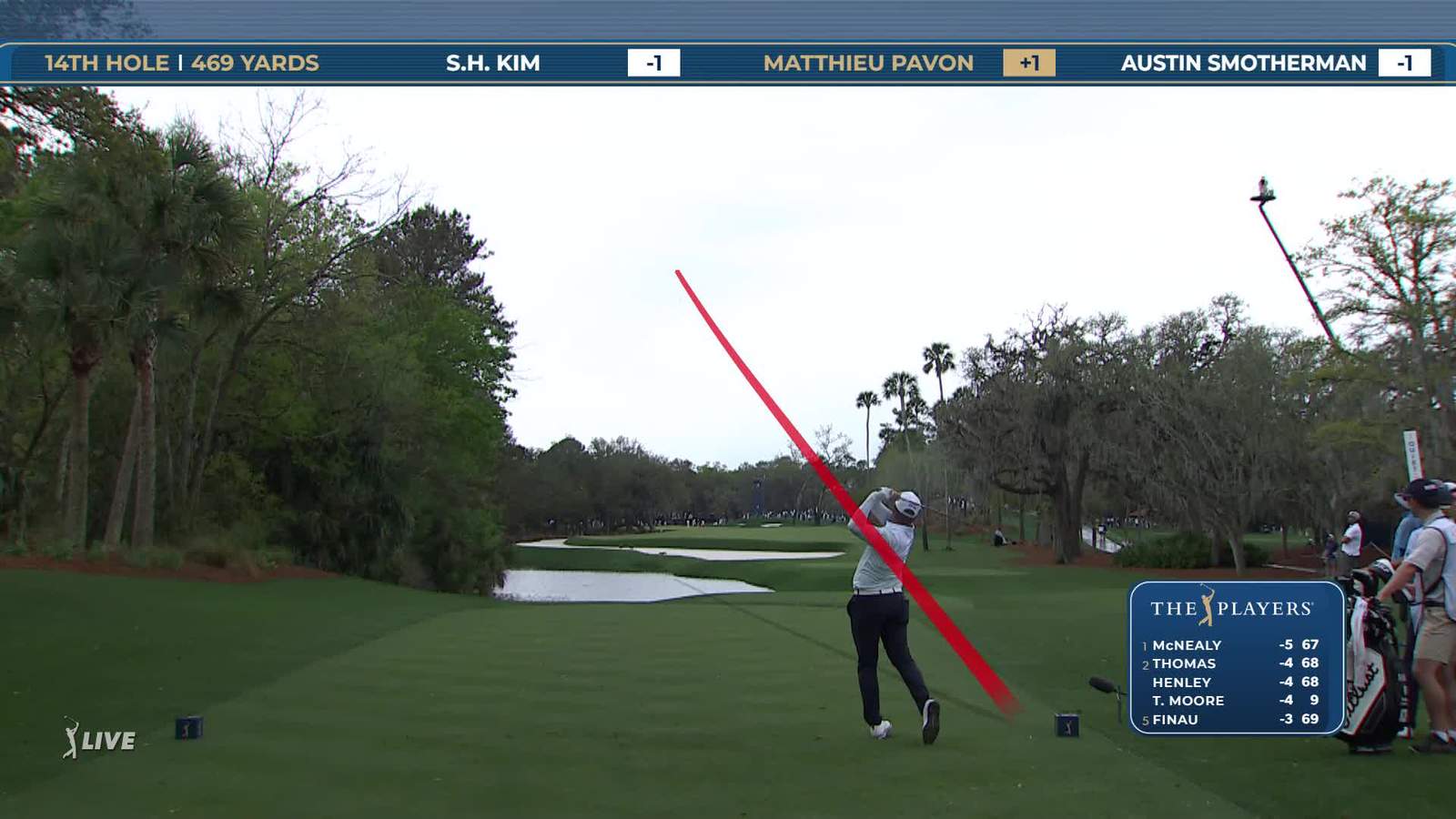 Matthieu Pavon | Round 1 | 14th hole | Shot 1 | 2026 THE PLAYERS