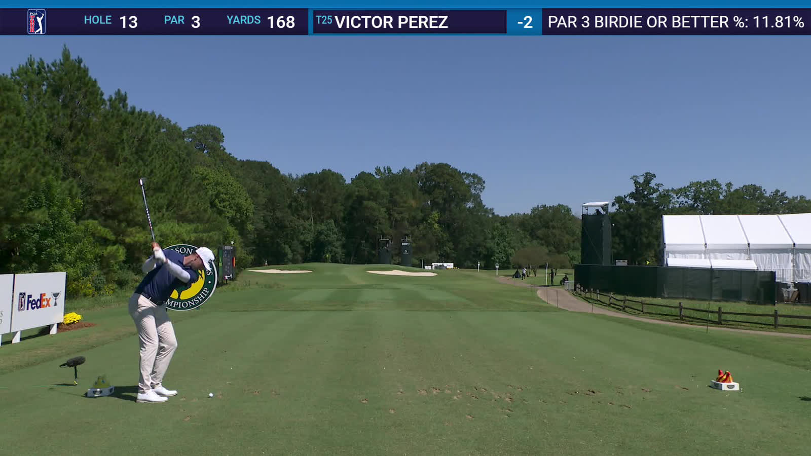 Victor Perez | Round 1 | 13th hole | Shot 1 | 2025 Sanderson Farms