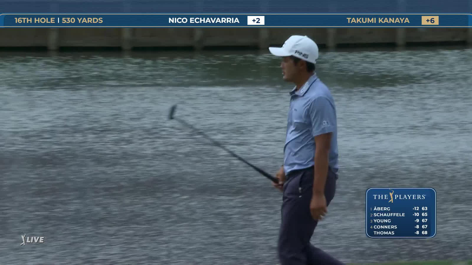 Takumi Kanaya | Round 3 | 16th hole | Shot 6 | 2026 THE PLAYERS