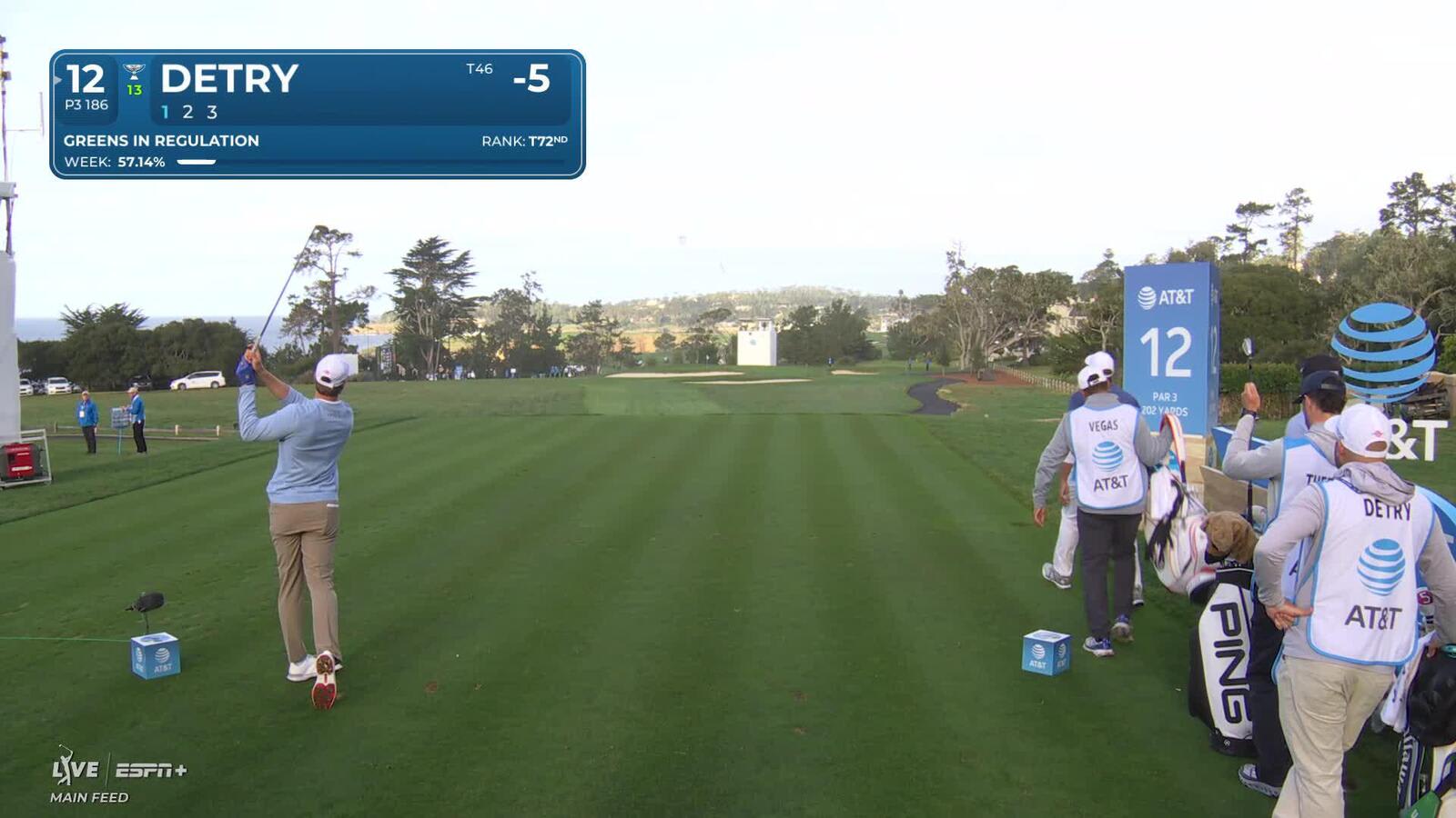 Thomas Detry | Round 4 | 12th hole | Shot 1 | 2025 AT&T Pebble Beach