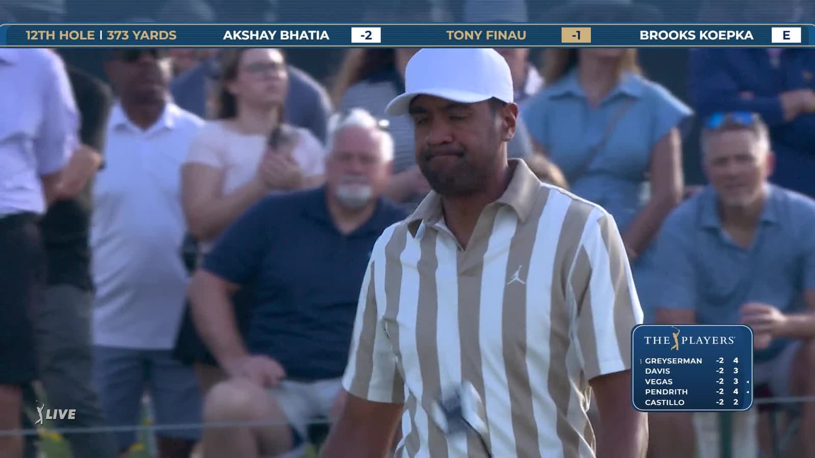 Tony Finau | Round 1 | 12th hole | Shot 4 | 2026 THE PLAYERS