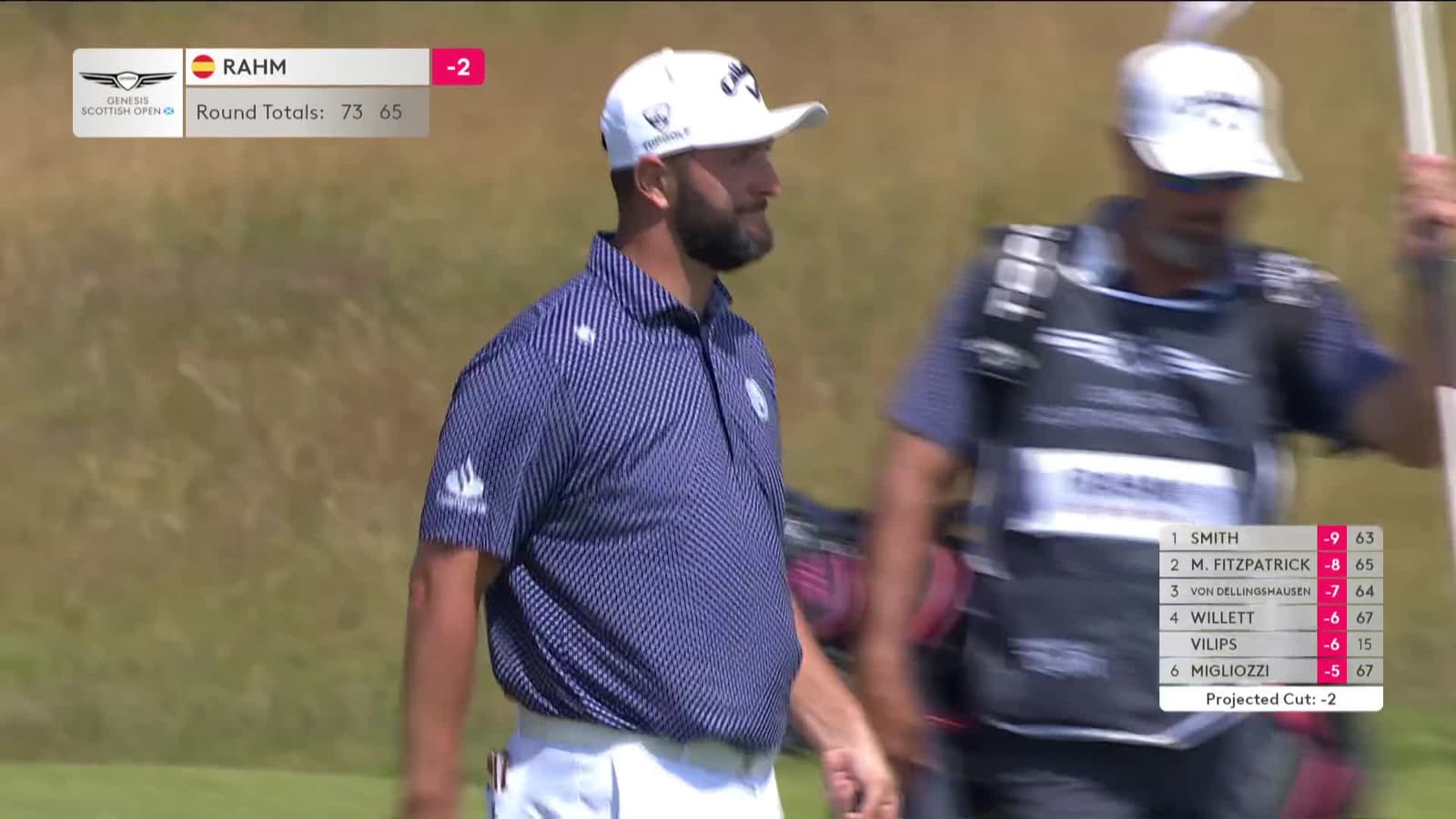 Jon Rahm | Round 2 | 9th hole | Shot 2 | 2026 Genesis Scottish Open