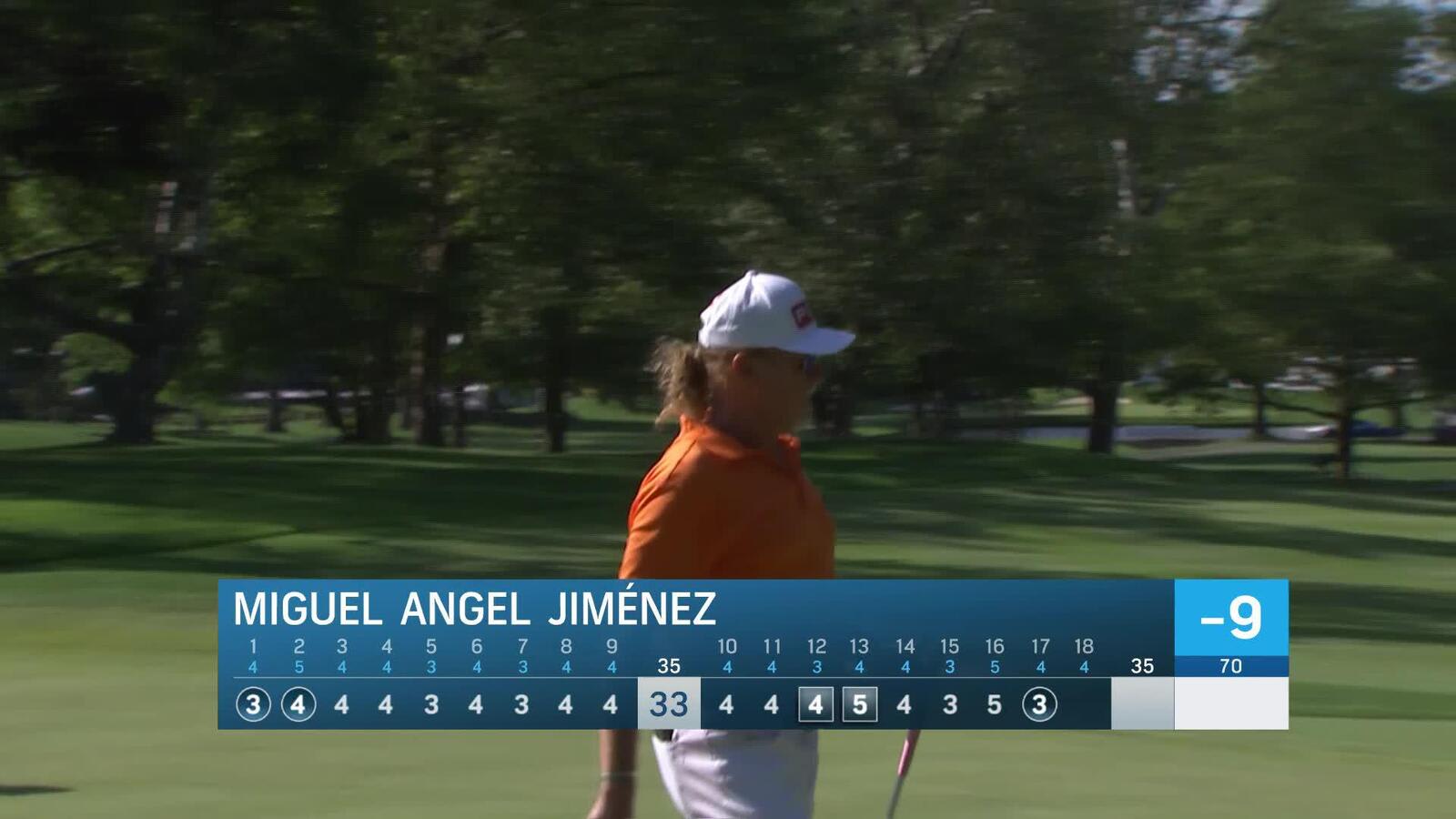 Miguel Angel Jiménez | Round 4 | 17th hole | Shot 3 | 2025 Kaulig Co. Championship