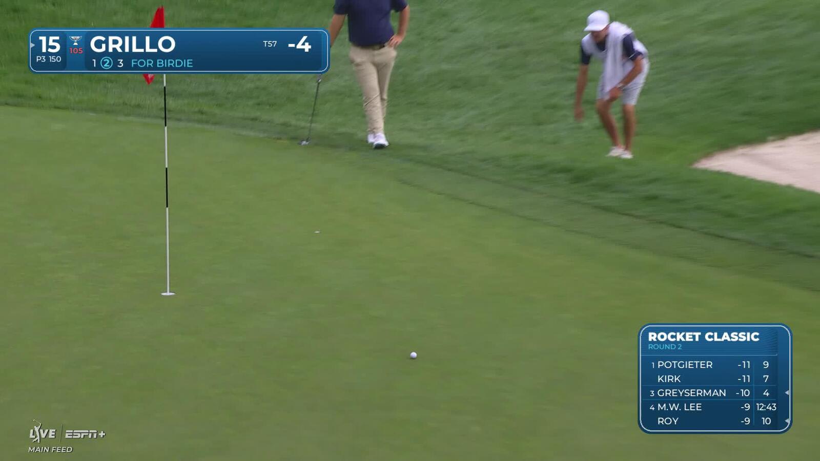 Emiliano Grillo | Round 2 | 15th hole | Shot 2 | 2025 Rocket Classic