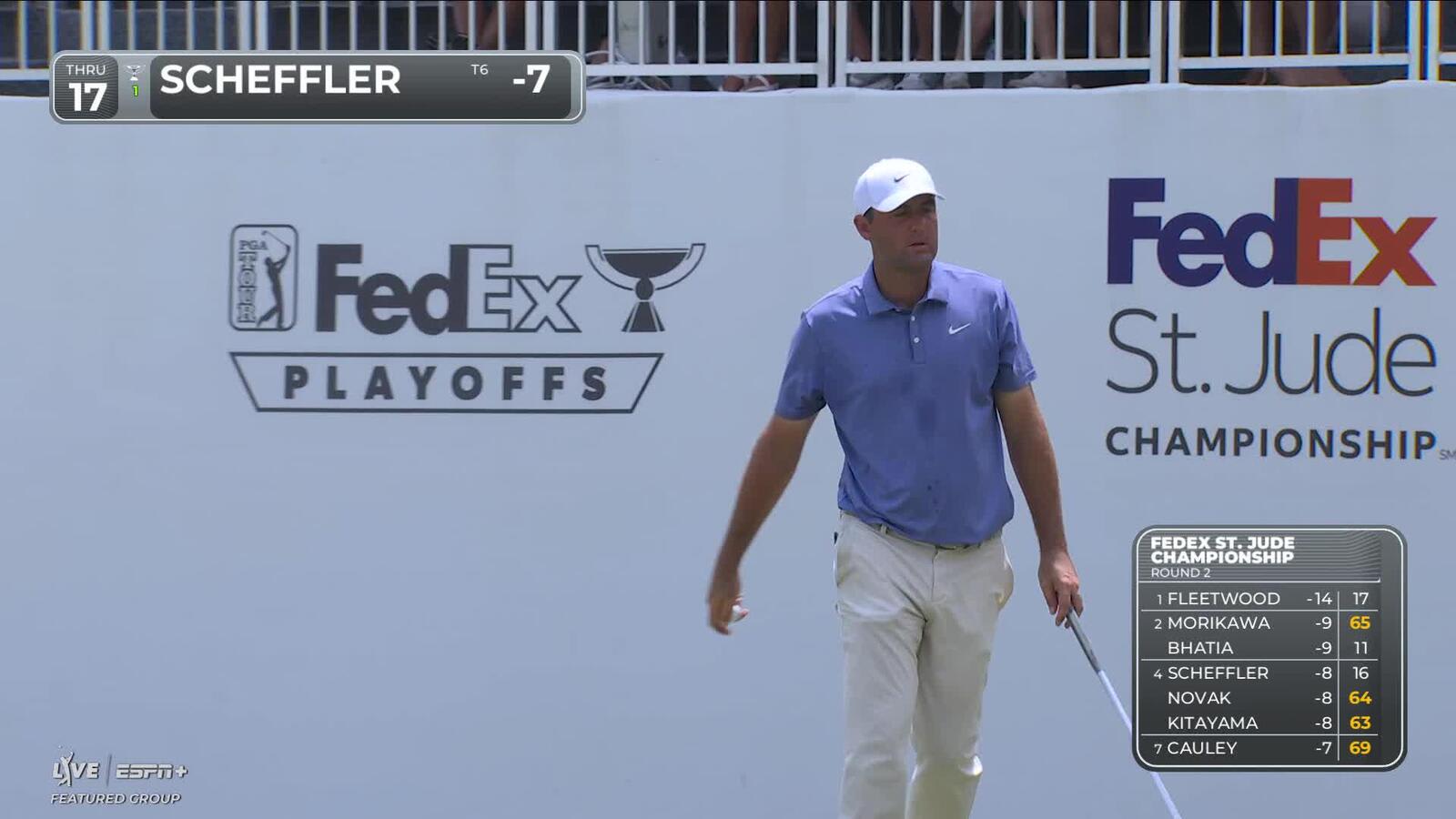 Scottie Scheffler | Round 2 | 17th hole | Shot 5 | 2025 FedEx St. Jude
