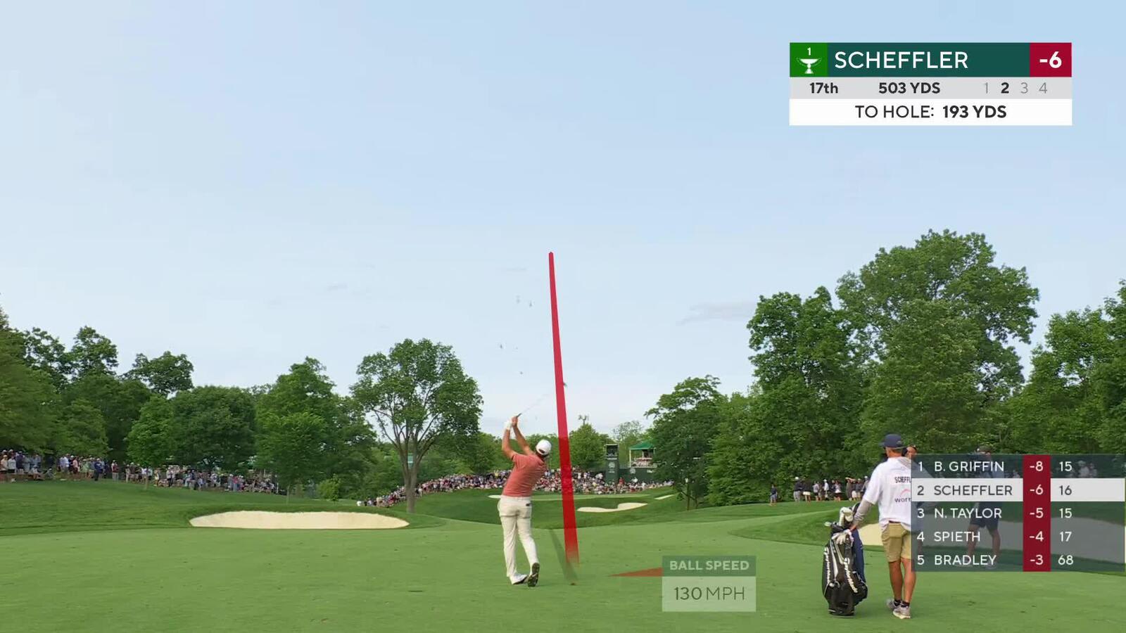 Scottie Scheffler | Round 3 | 17th hole | Shot 2 | 2025 the Memorial