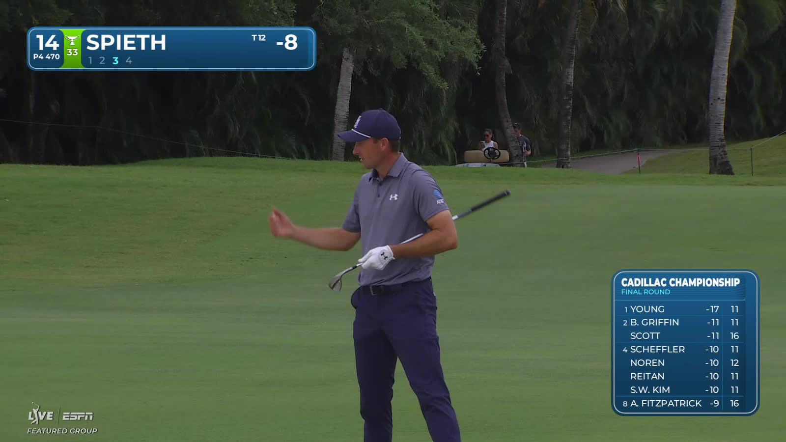 Jordan Spieth | Round 4 | 14th hole | Shot 3 | 2026 Cadillac