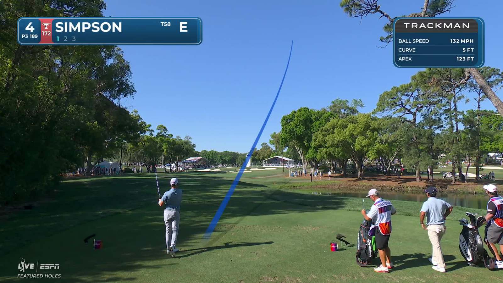 Webb Simpson | Round 3 | 4th hole | Shot 1 | 2026 Valspar