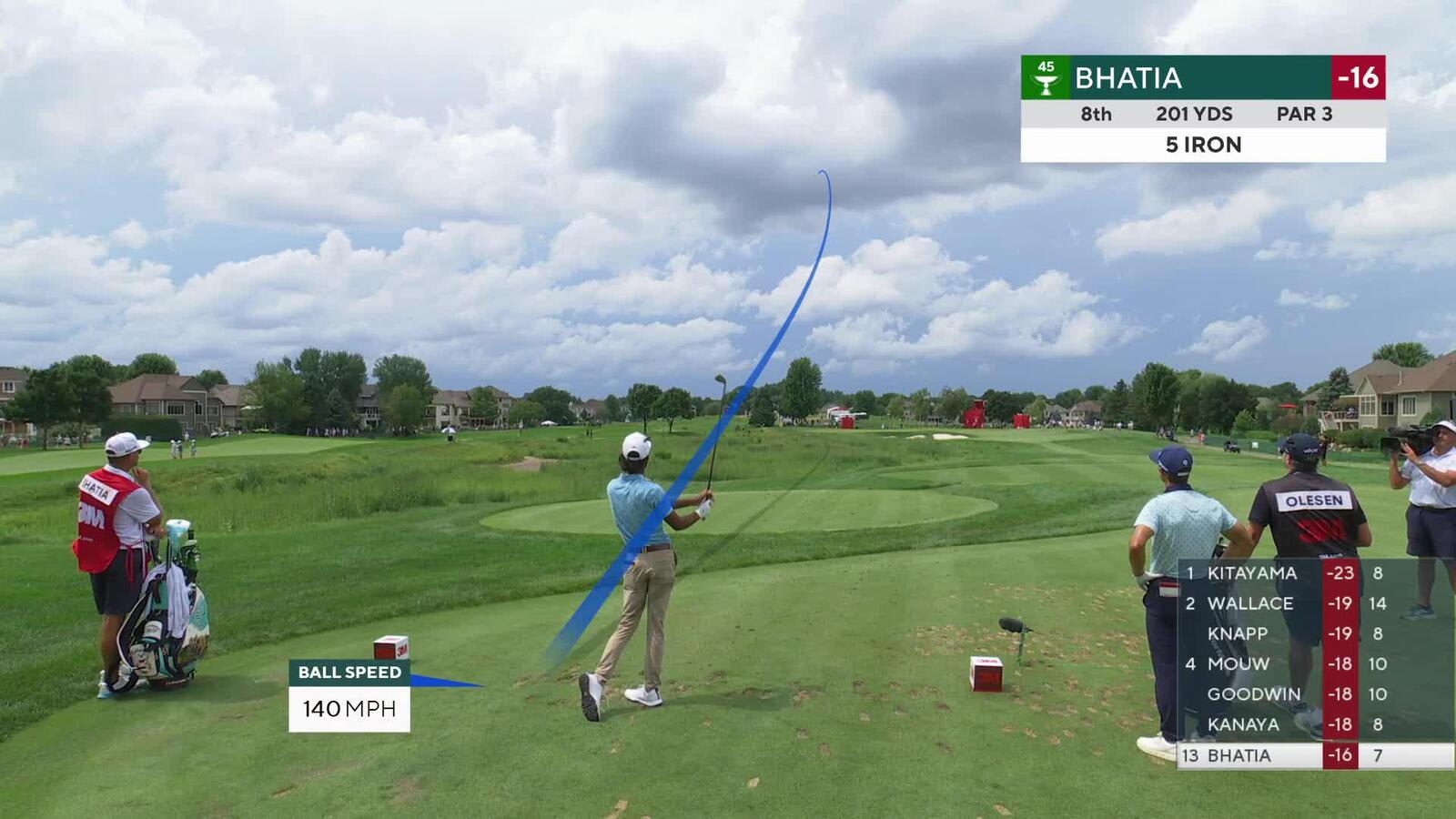 Akshay Bhatia | Round 4 | 8th hole | Shot 1 | 2025 3M Open