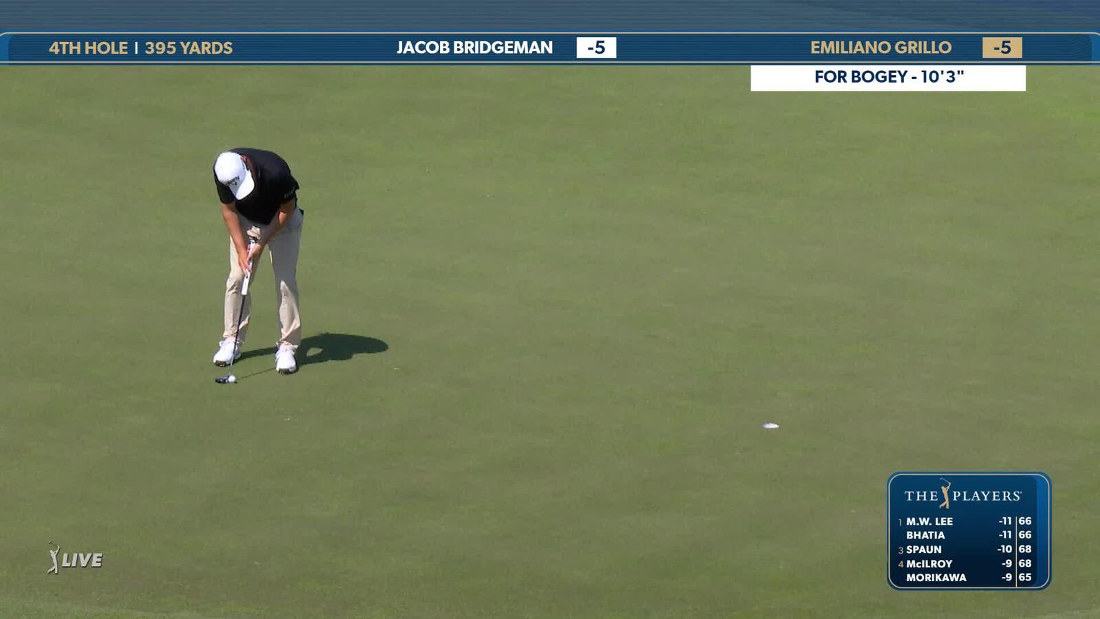 Emiliano Grillo | Round 3 | 4th hole | Shot 6 | 2025 THE PLAYERS