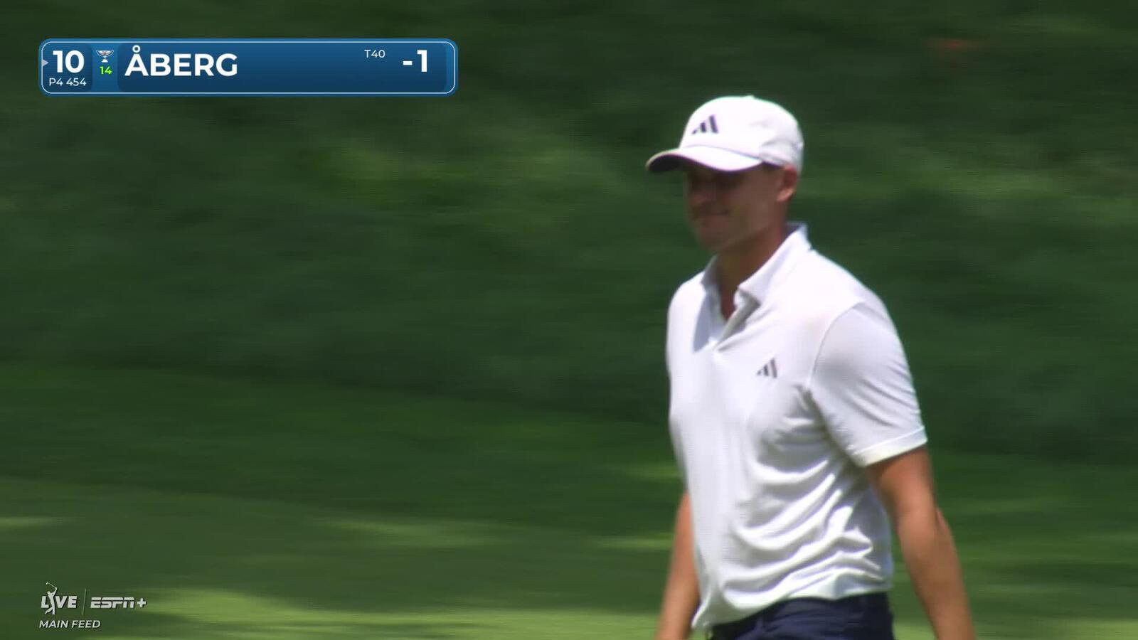 Ludvig Åberg | Round 4 | 10th hole | Shot 2 | 2025 Travelers