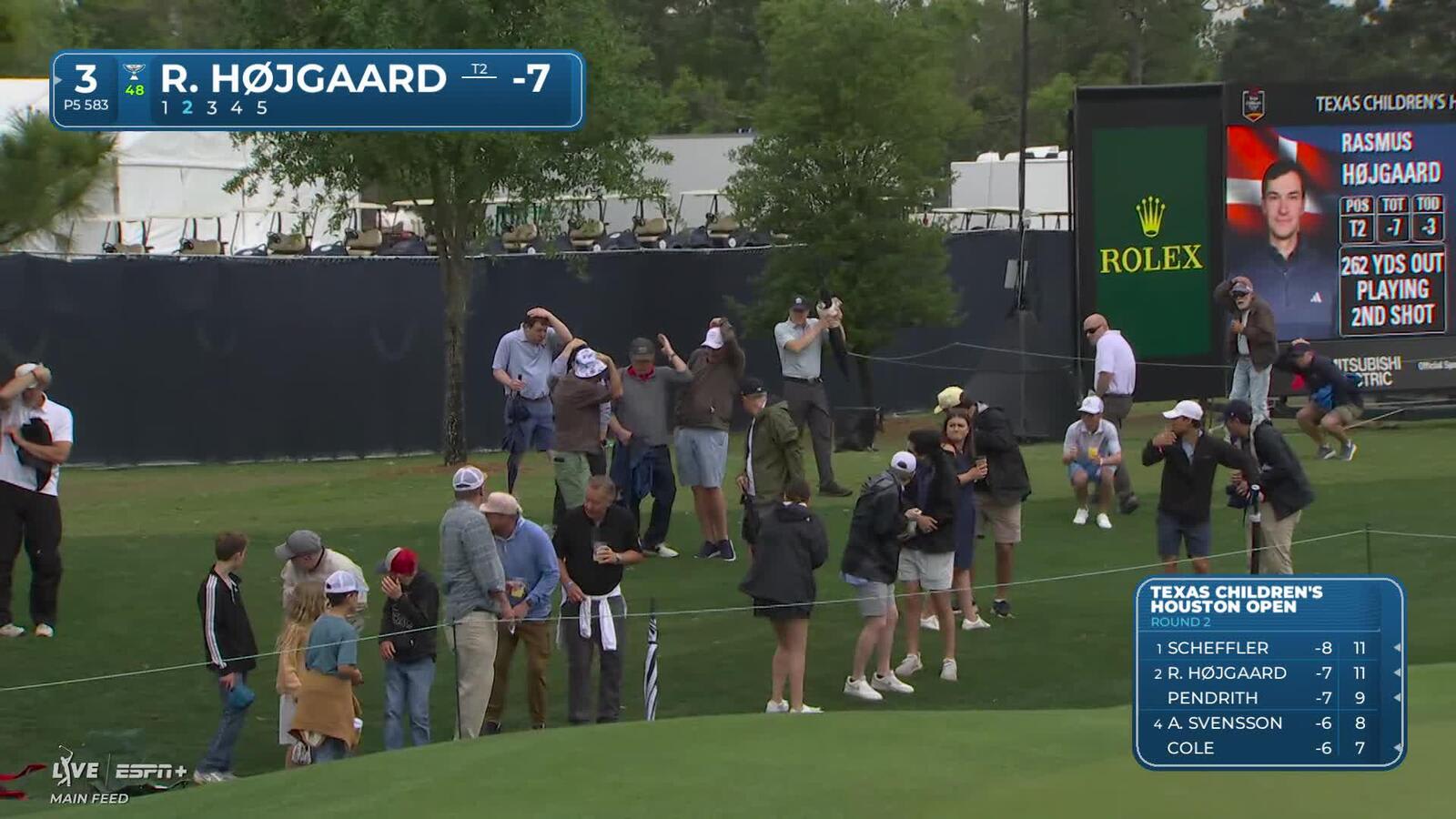 Rasmus Højgaard | Round 2 | 3rd hole | Shot 2 | 2025 Houston Open