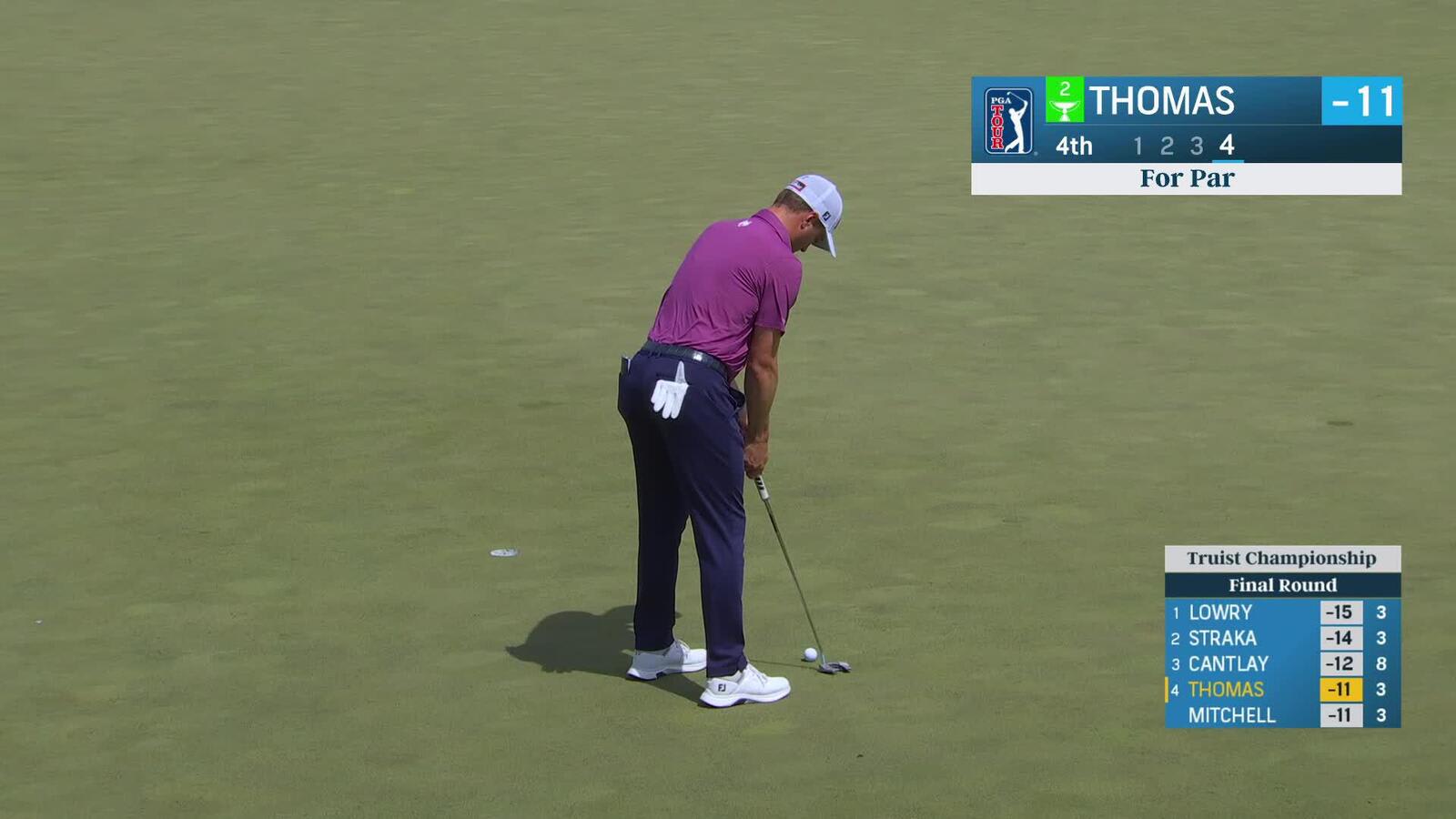 Justin Thomas | Round 4 | 4th hole | Shot 4 | 2025 Truist Championship