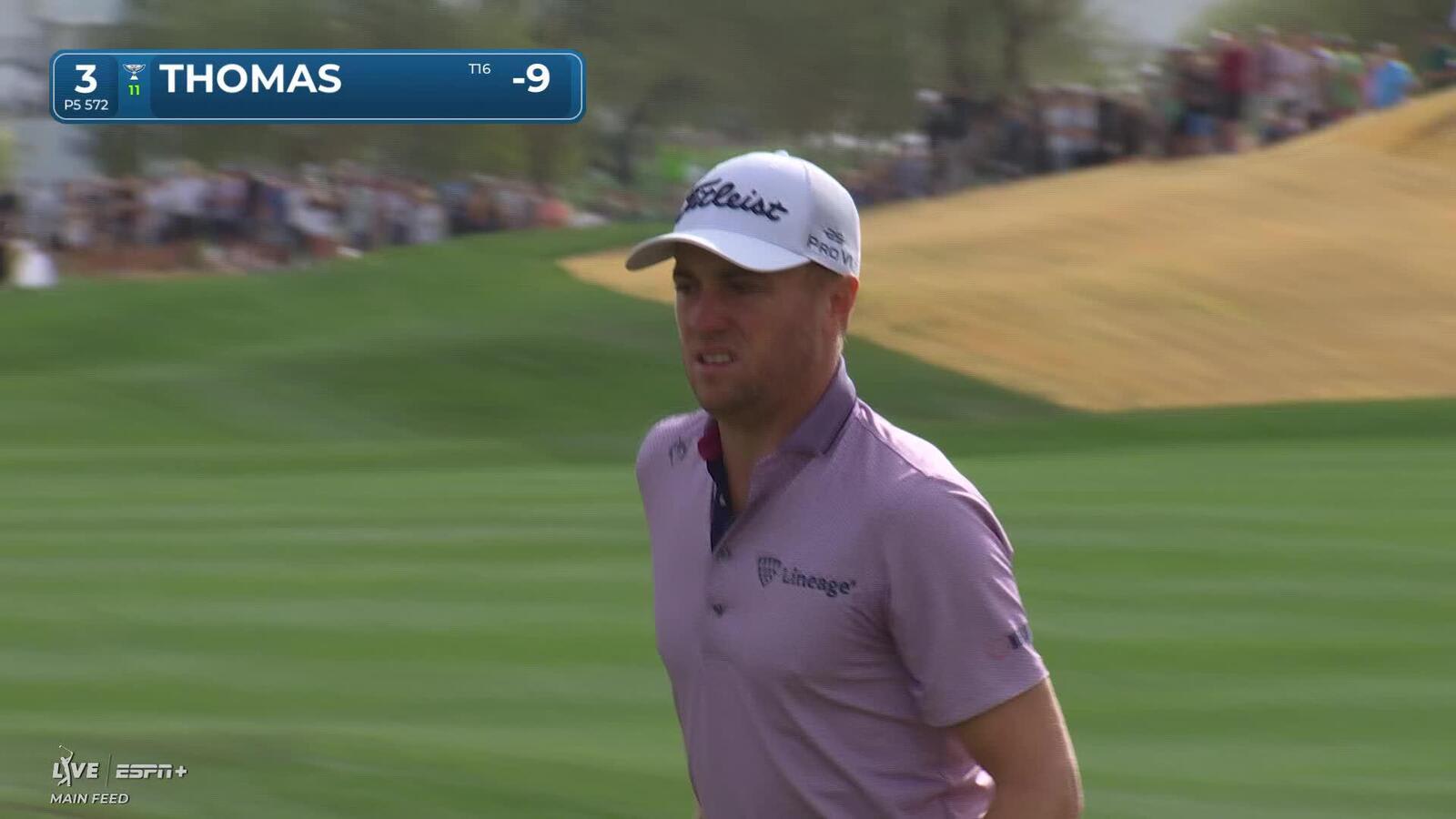 Justin Thomas | Round 4 | 3rd hole | Shot 4 | 2025 WM Phoenix Open