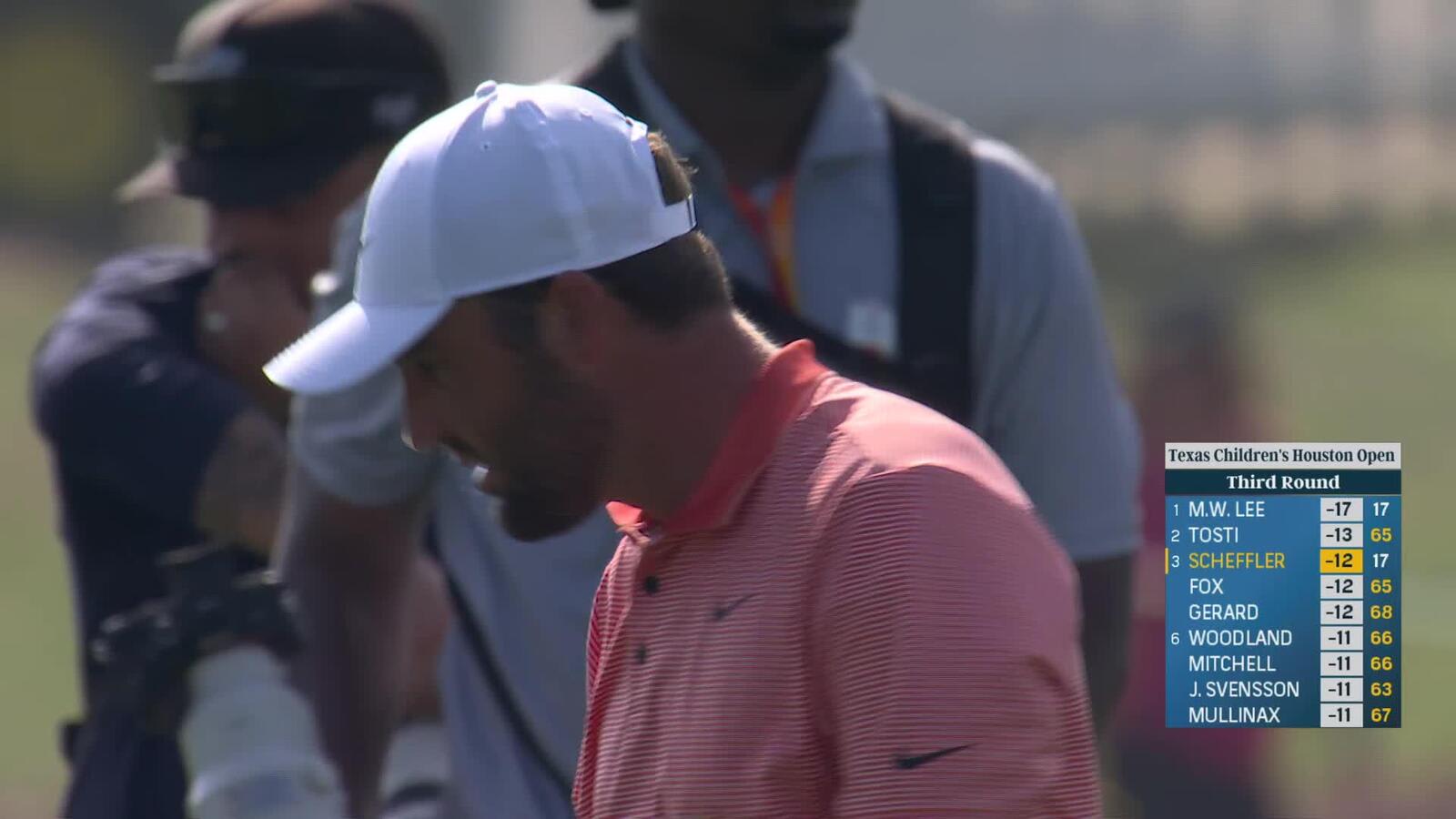 Scottie Scheffler | Round 3 | 18th hole | Shot 2 | 2025 Houston Open