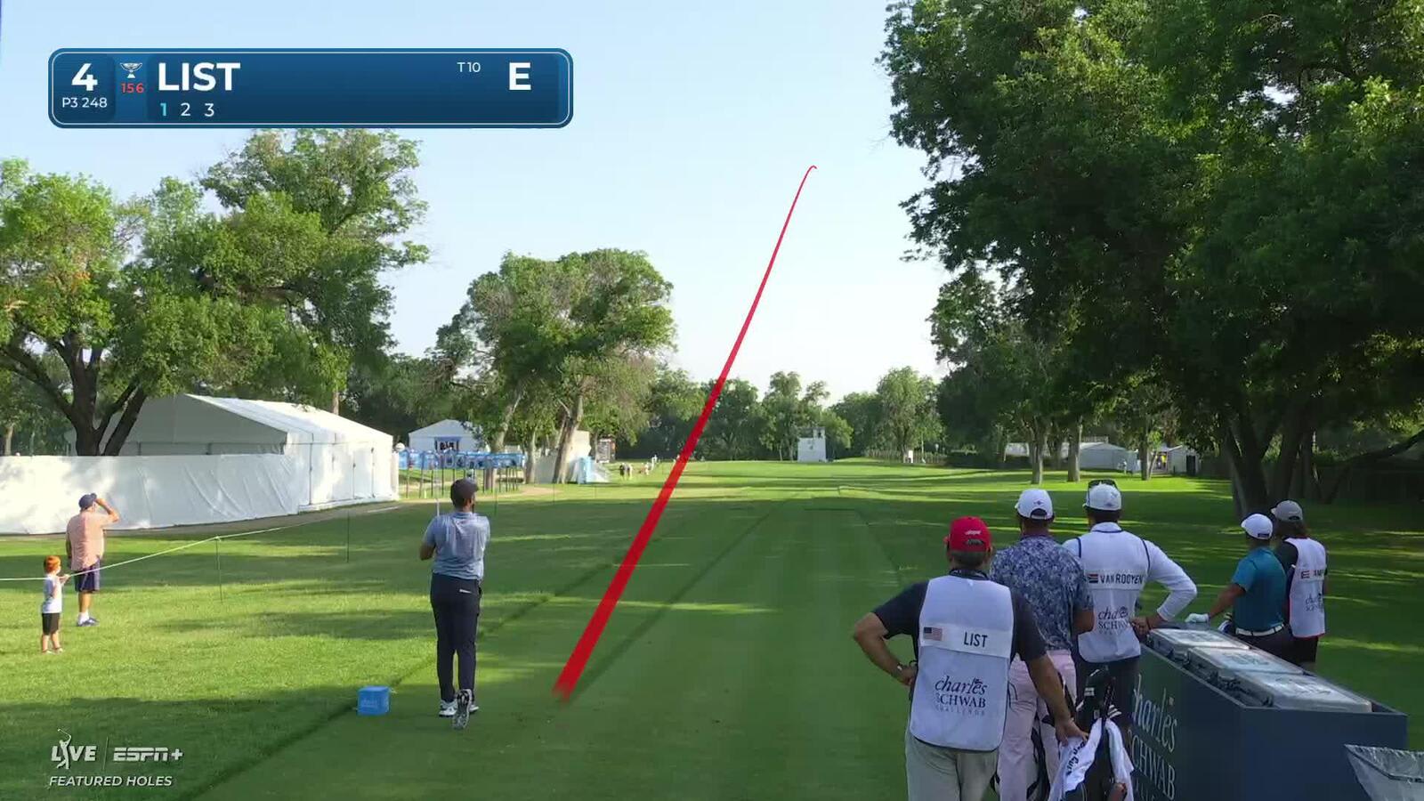 Luke List | Round 1 | 4th hole | Shot 1 | 2025 Charles Schwab