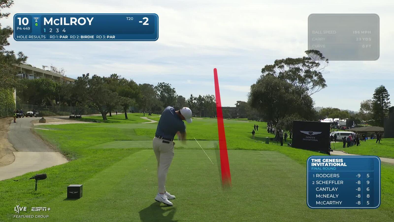 Rory McIlroy | Round 4 | 10th hole | Shot 1 | 2025 Genesis