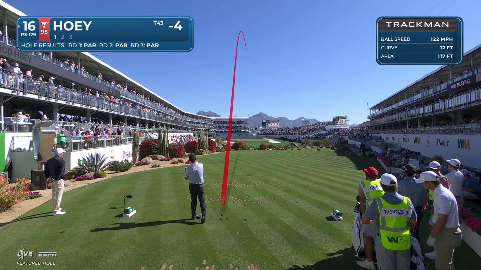 Rico Hoey | Round 4 | 16th hole | Shot 1 | 2026 WM Phoenix Open