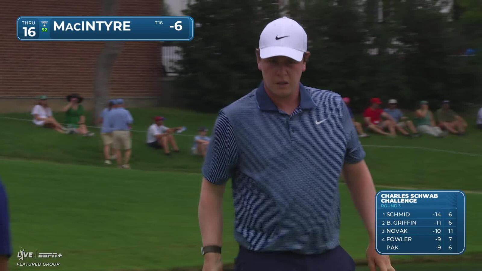 Robert MacIntyre | Round 3 | 16th hole | Shot 3 | 2025 Charles Schwab