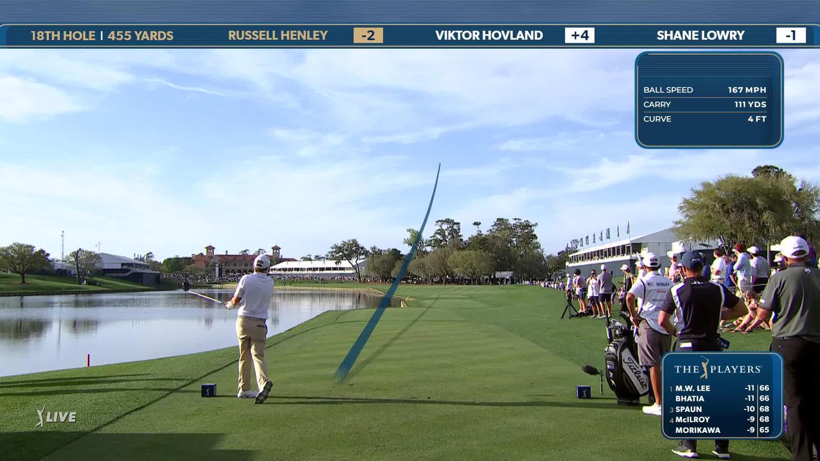 Russell Henley | Round 2 | 18th hole | Shot 1 | 2025 THE PLAYERS